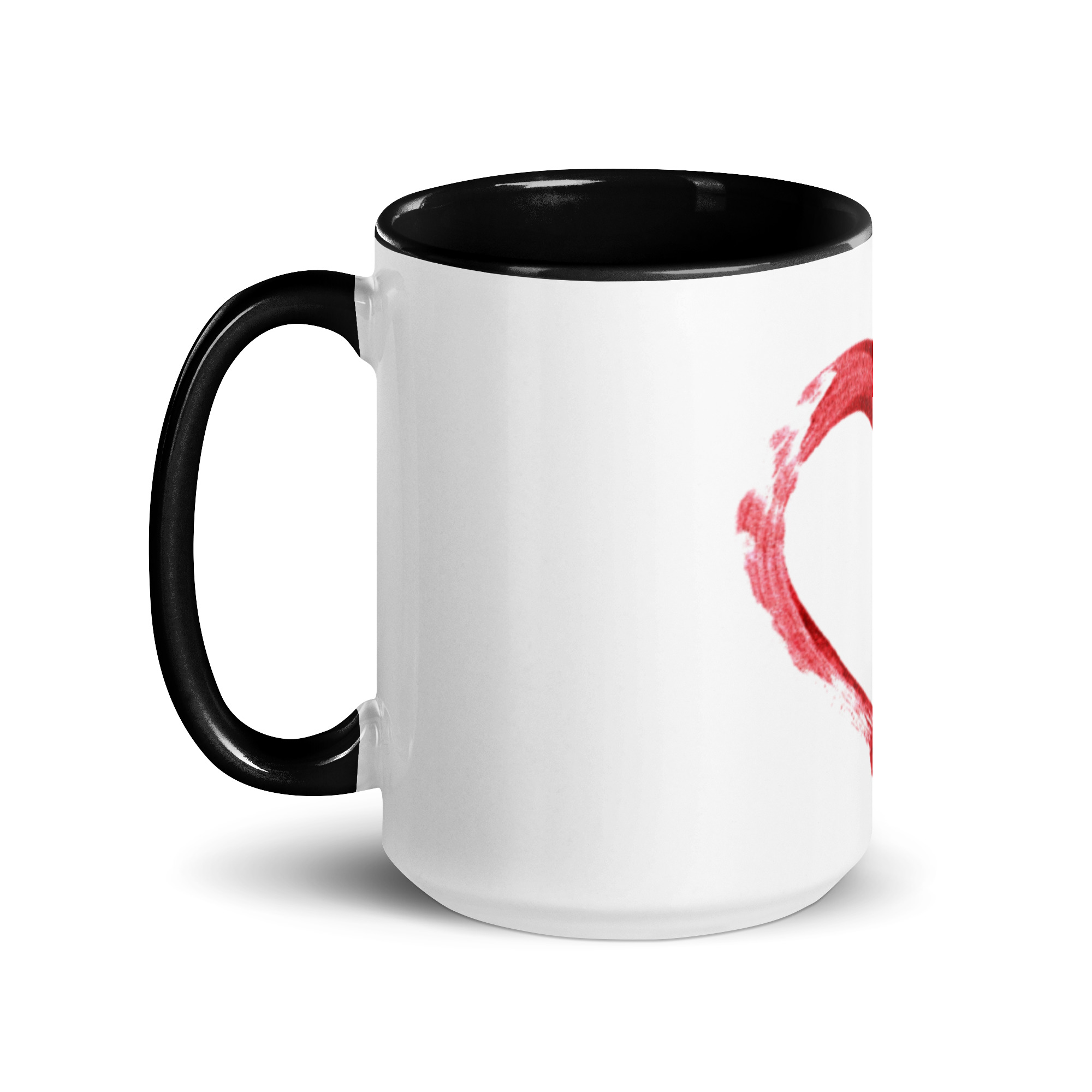 Red Heart Design Mug with Color Inside - Image 7