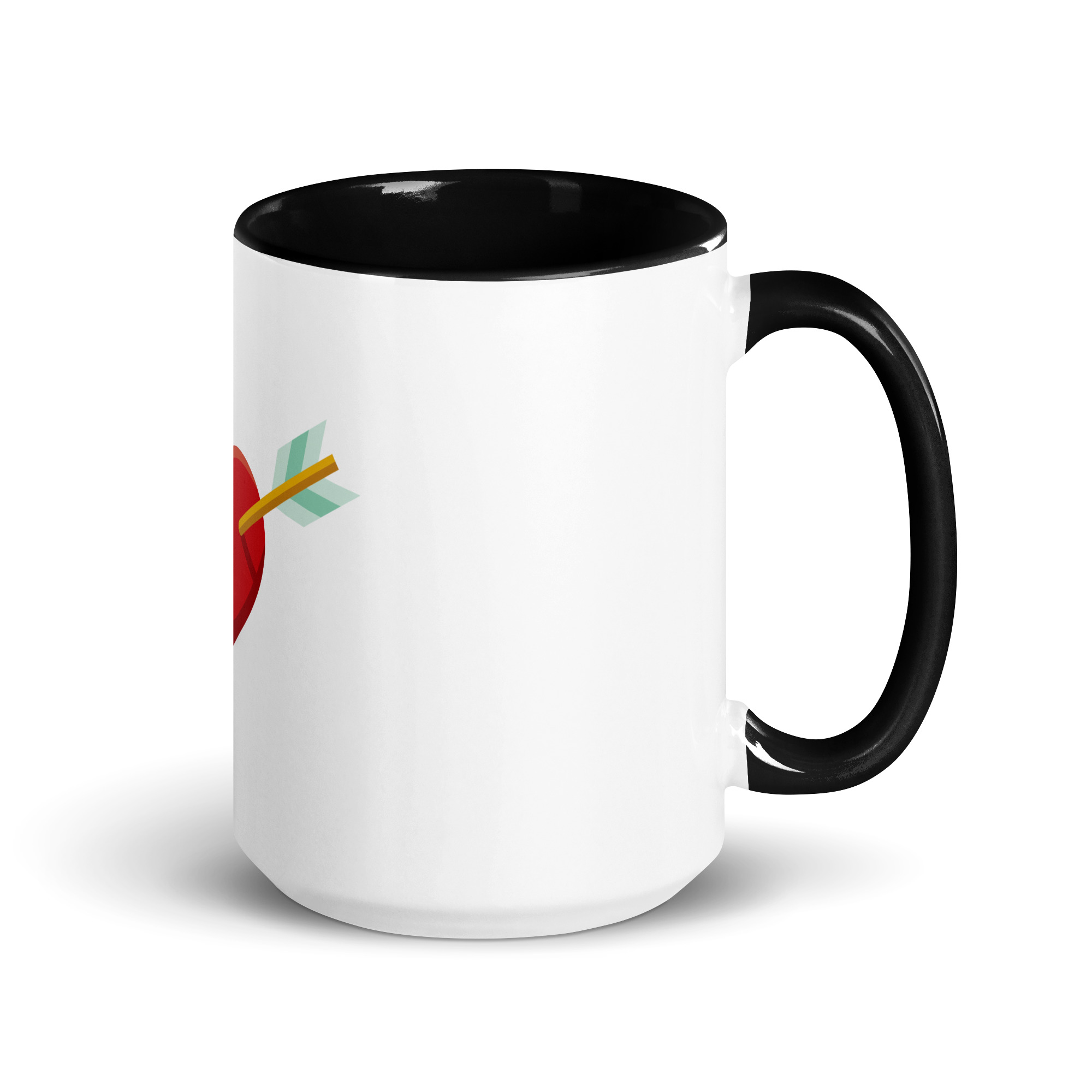 Heart and Arrow Mug with Color Inside - Image 5