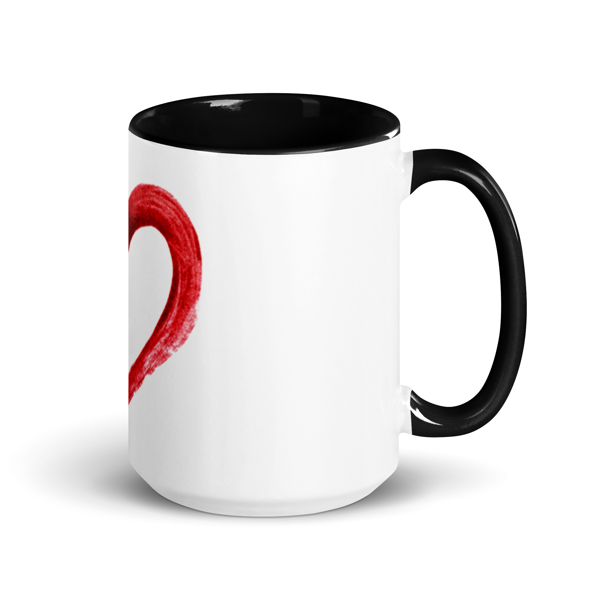 Red Heart Design Mug with Color Inside - Image 5