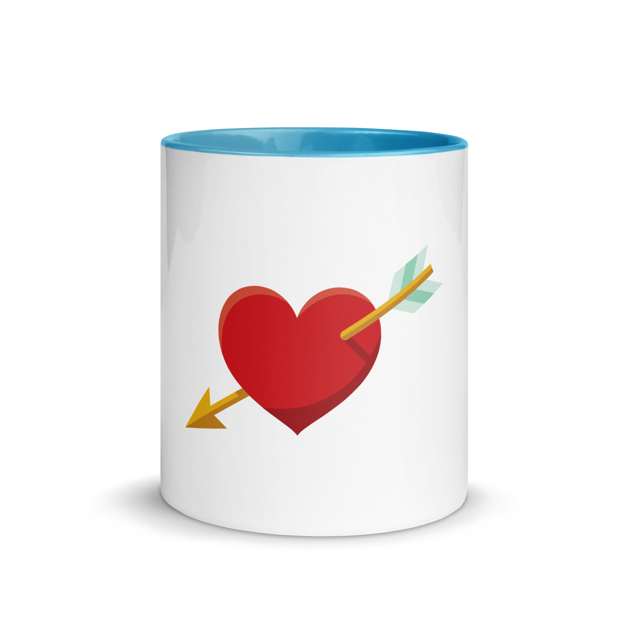 Heart and Arrow Mug with Color Inside - Image 26