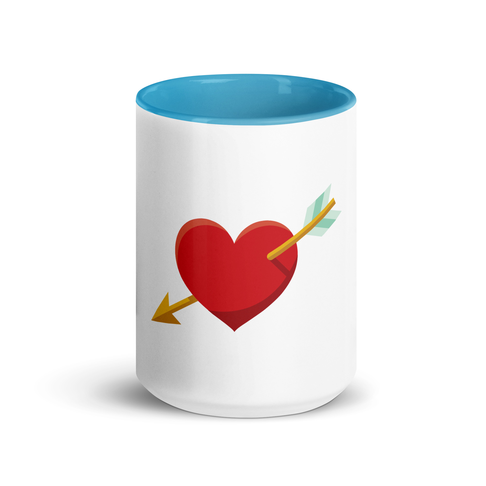 Heart and Arrow Mug with Color Inside - Image 29
