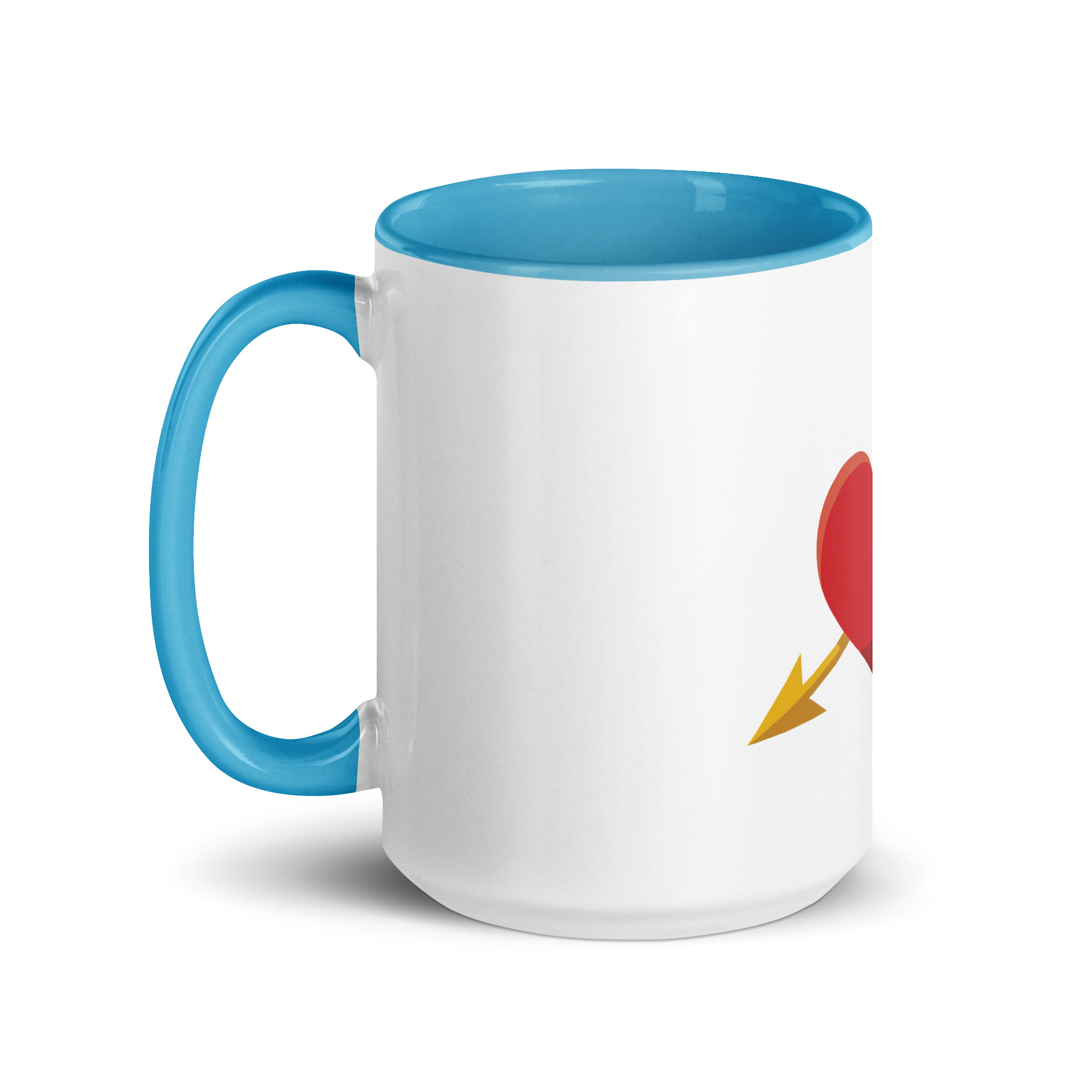 Heart and Arrow Mug with Color Inside - Image 30