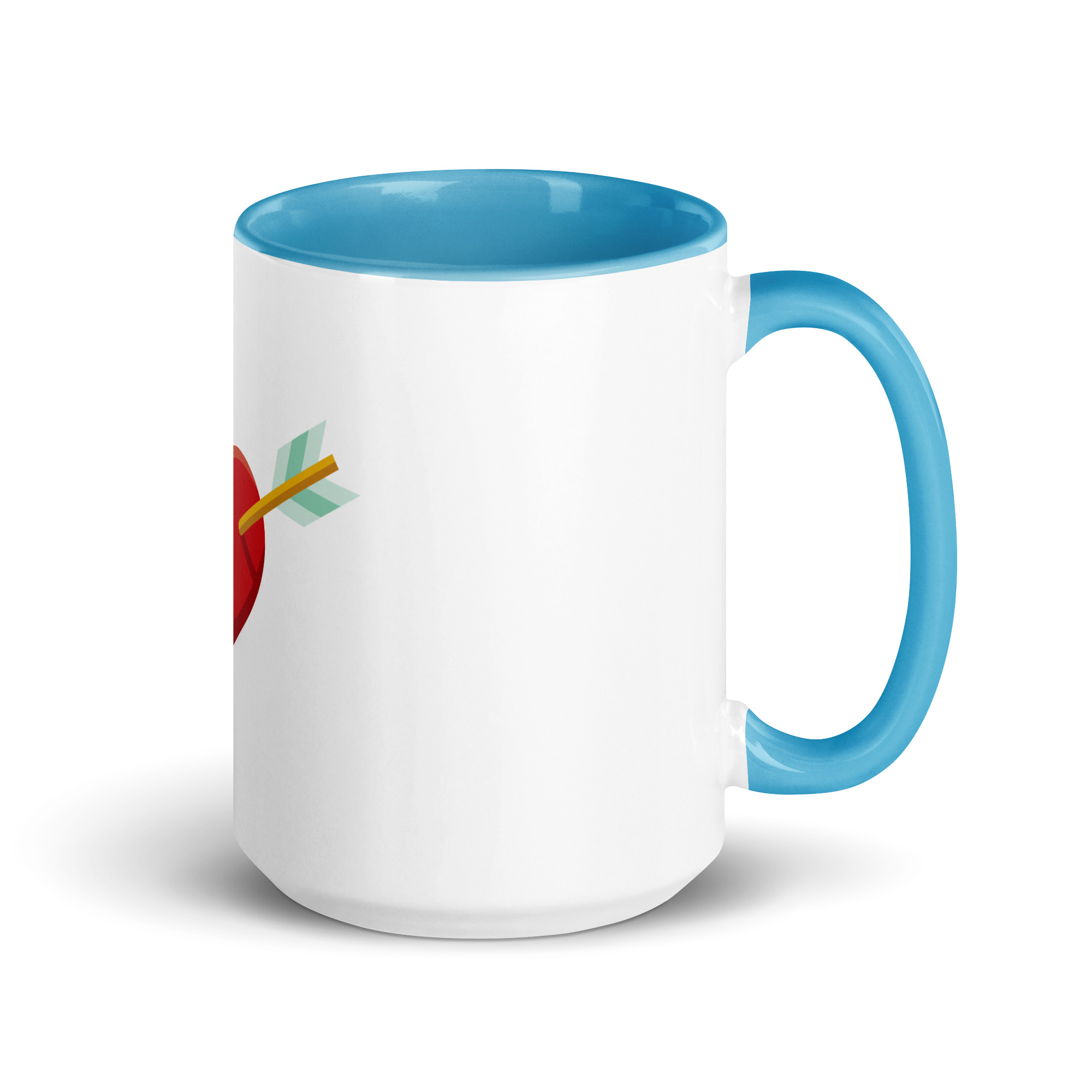 Heart and Arrow Mug with Color Inside - Image 28