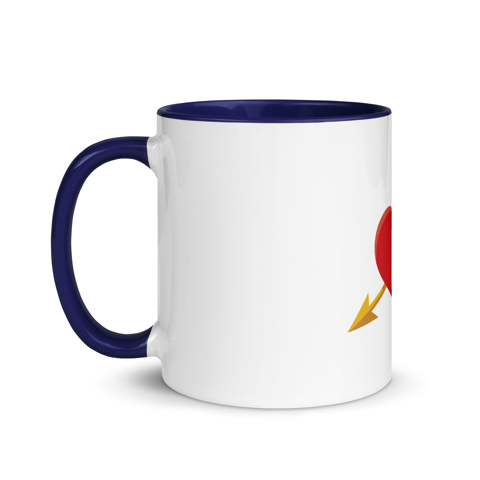 Heart and Arrow Mug with Color Inside - Image 9