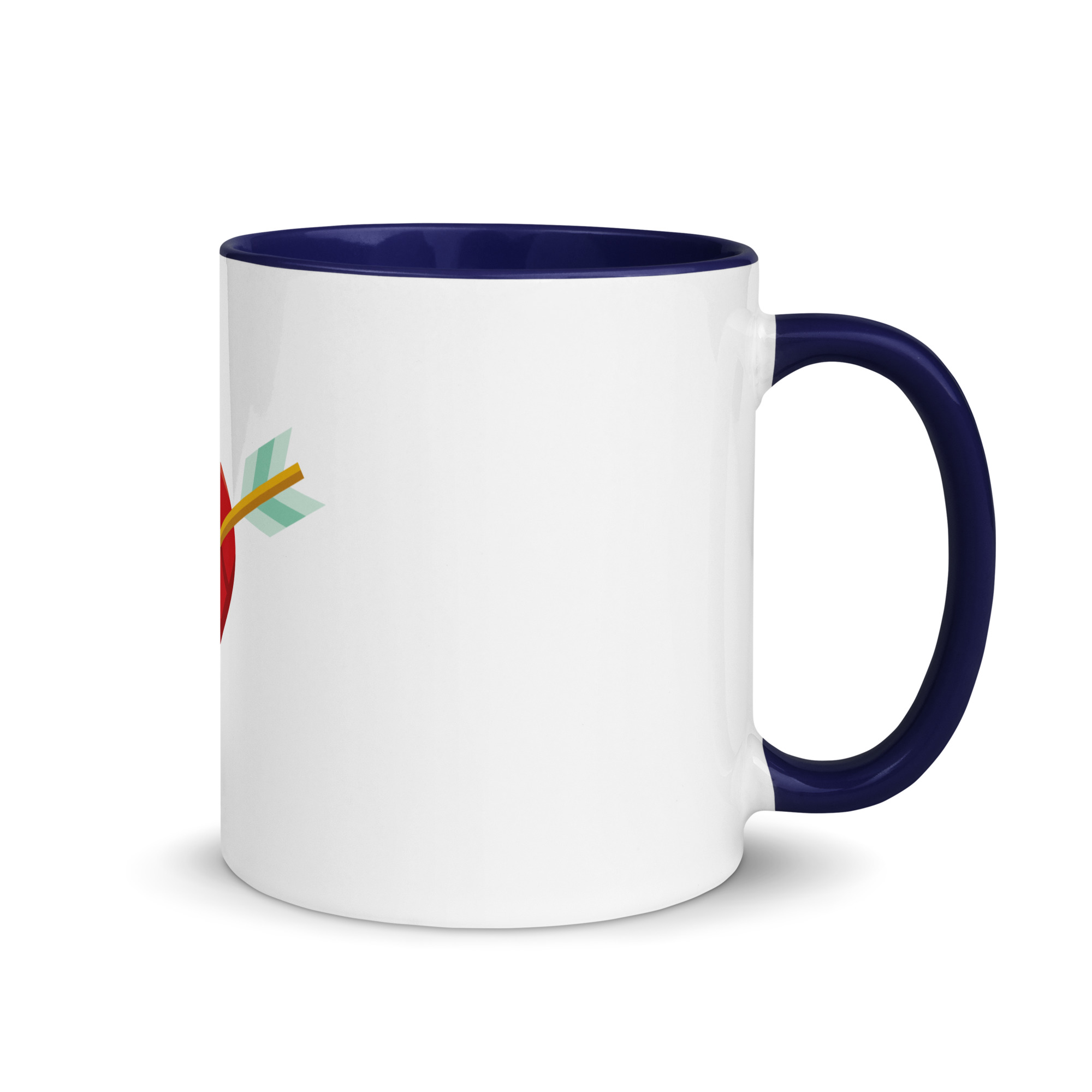 Heart and Arrow Mug with Color Inside - Image 7