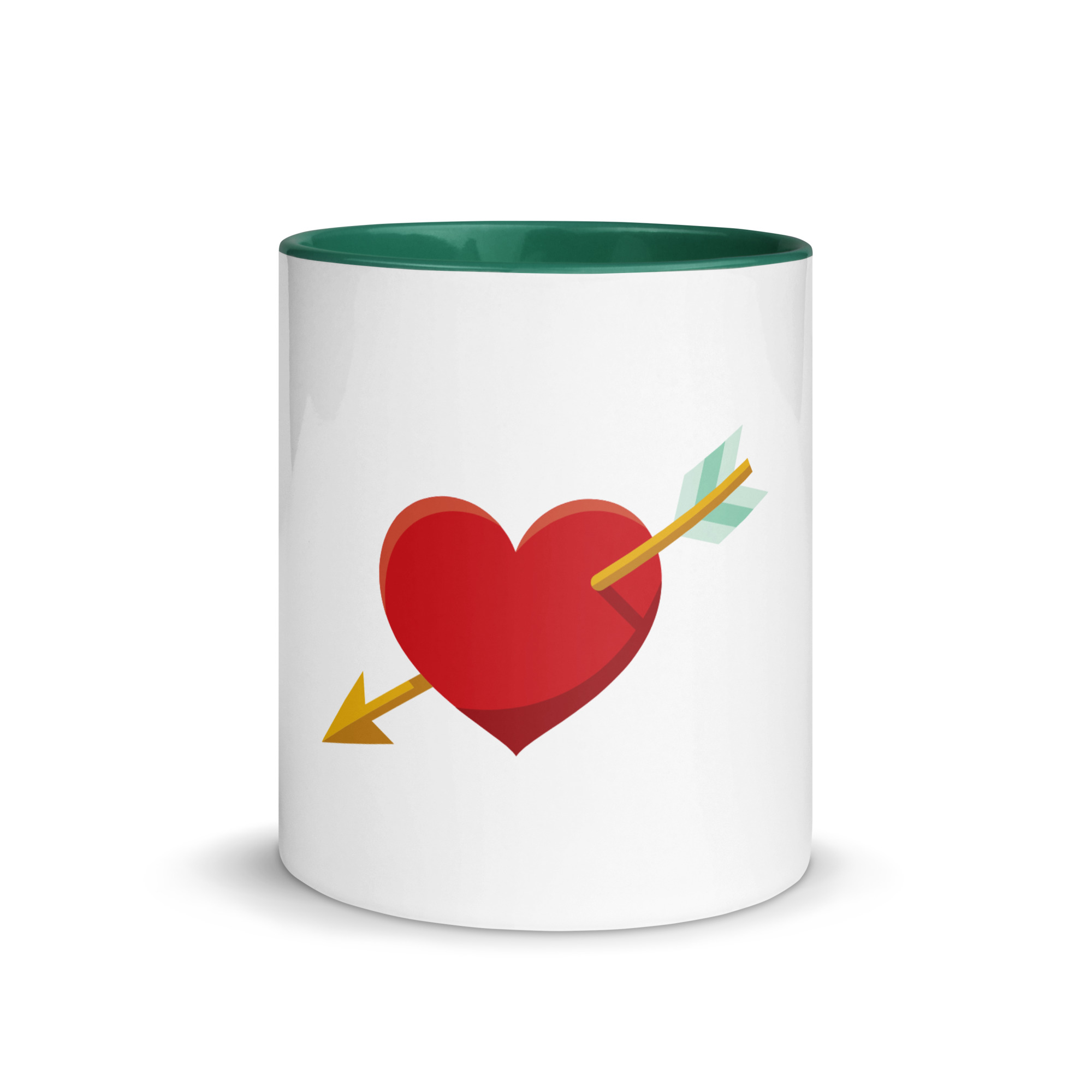 Heart and Arrow Mug with Color Inside - Image 17