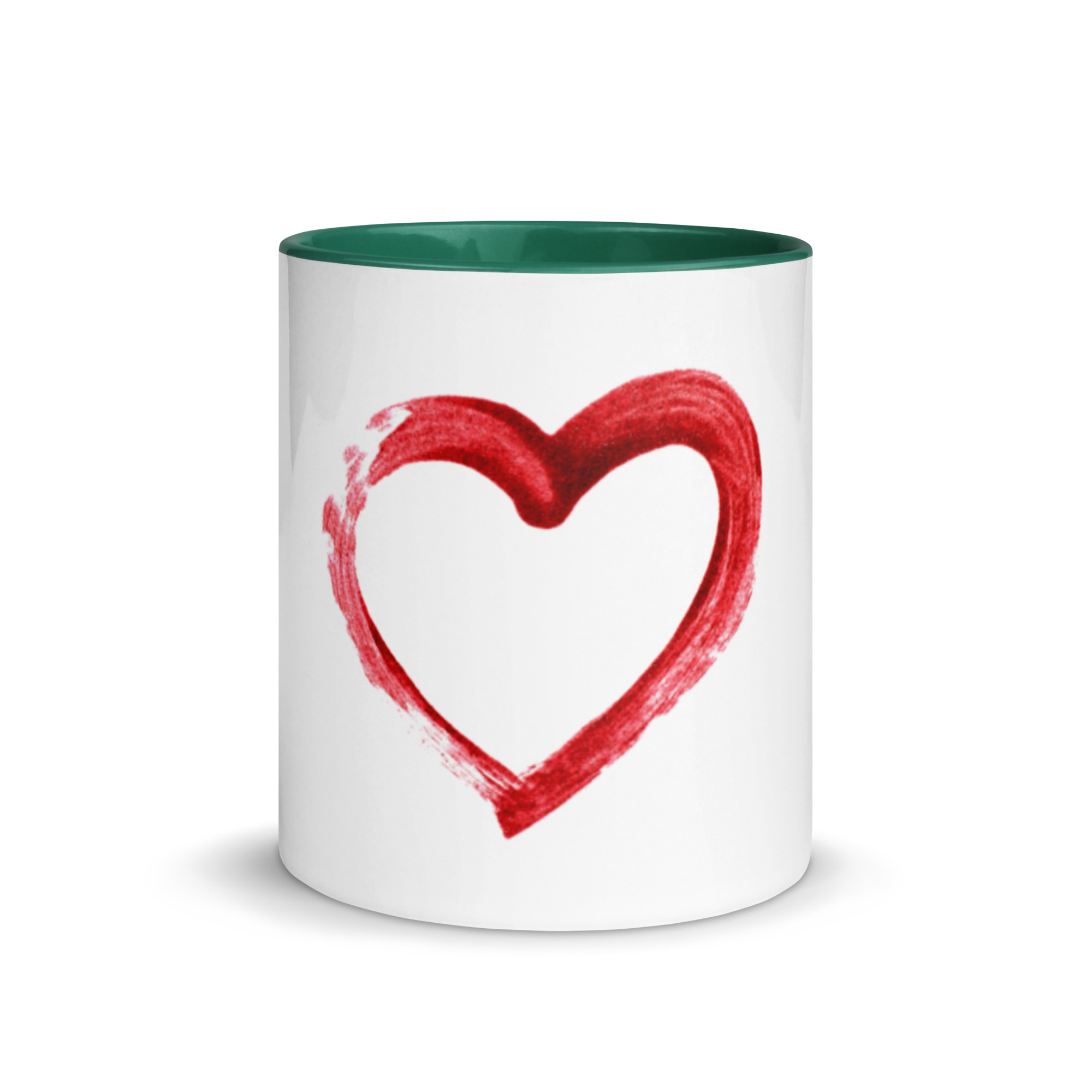 Red Heart Design Mug with Color Inside - Image 17