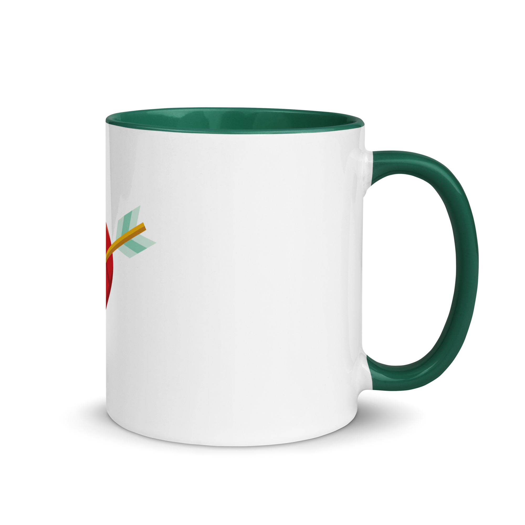 Heart and Arrow Mug with Color Inside - Image 16