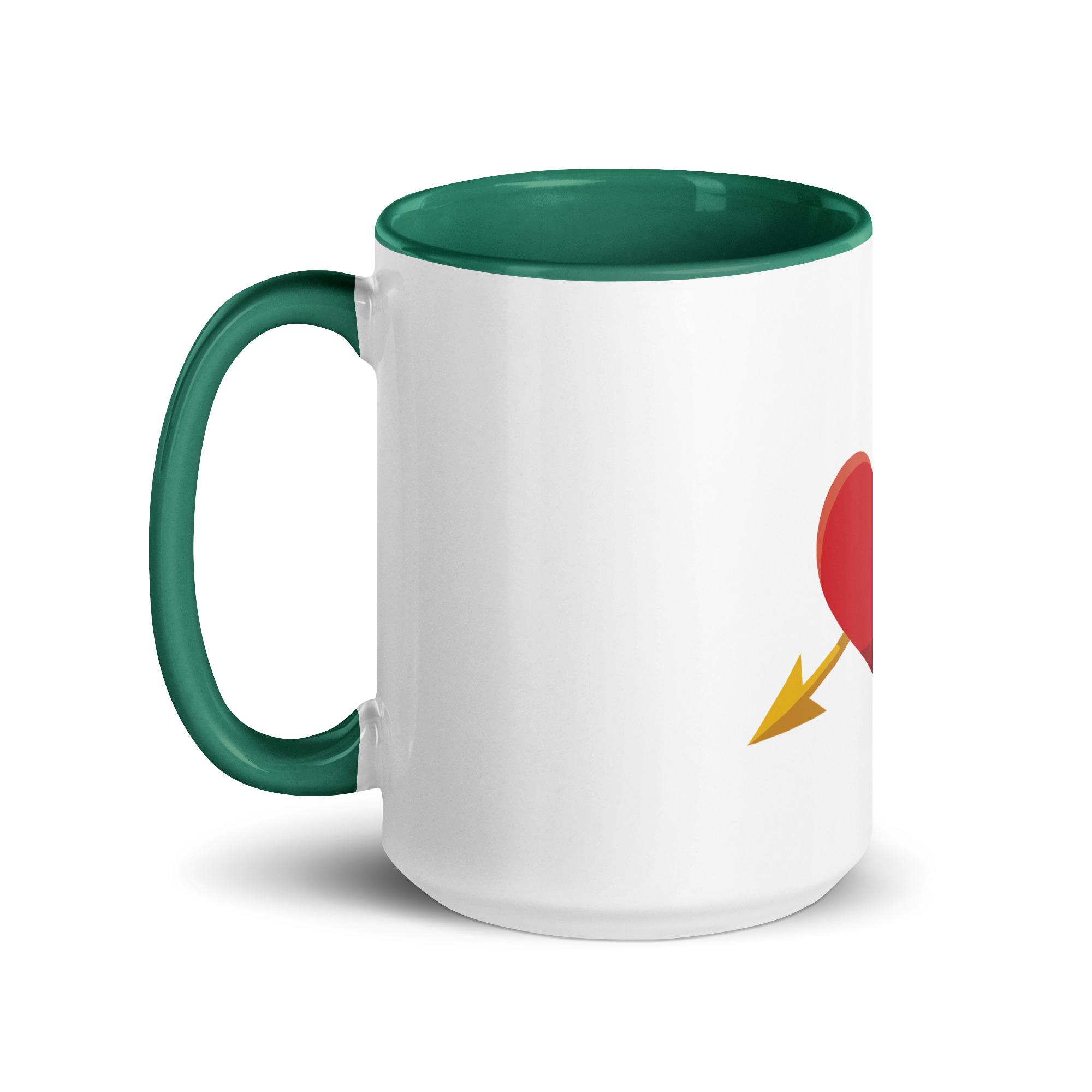 Heart and Arrow Mug with Color Inside - Image 21