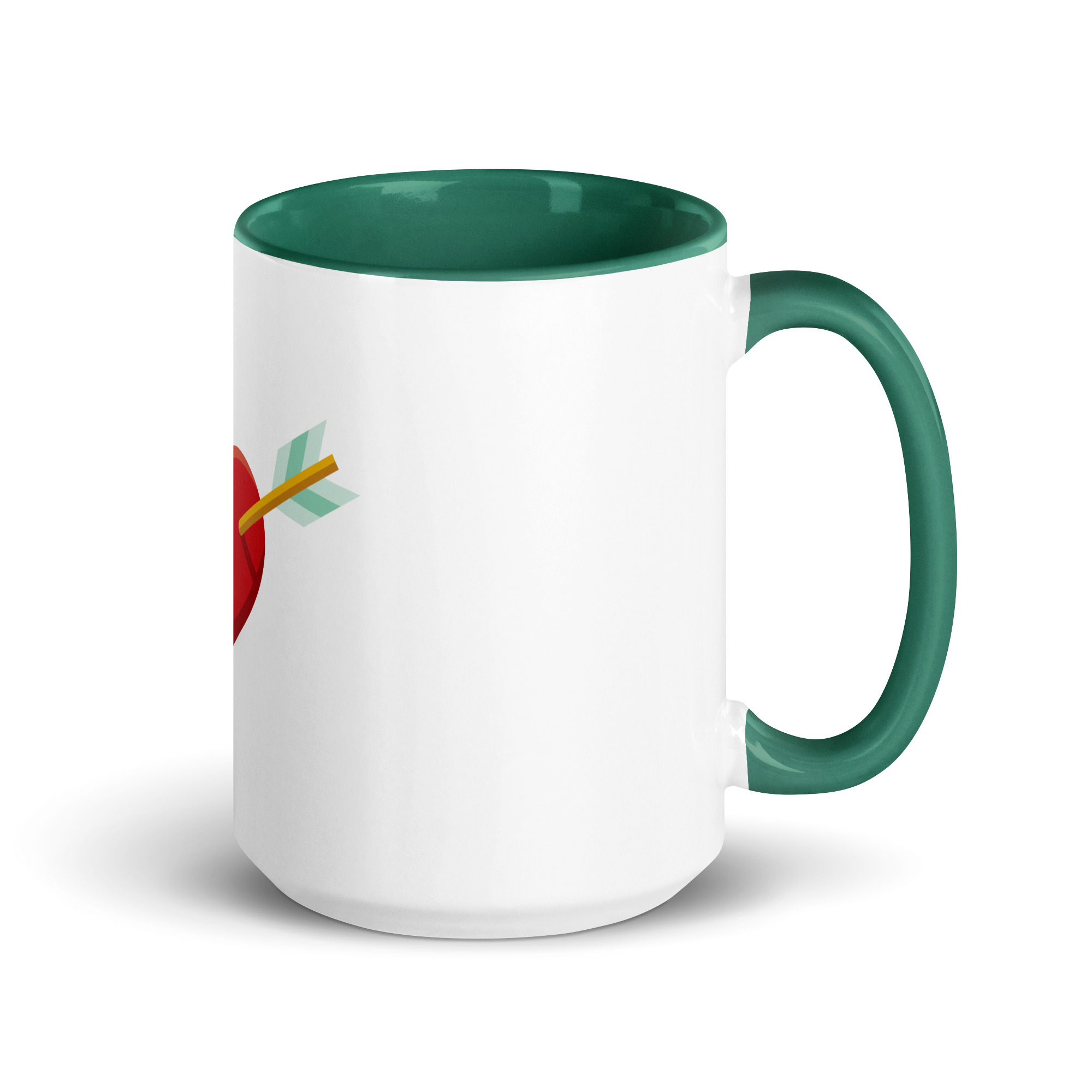 Heart and Arrow Mug with Color Inside - Image 19