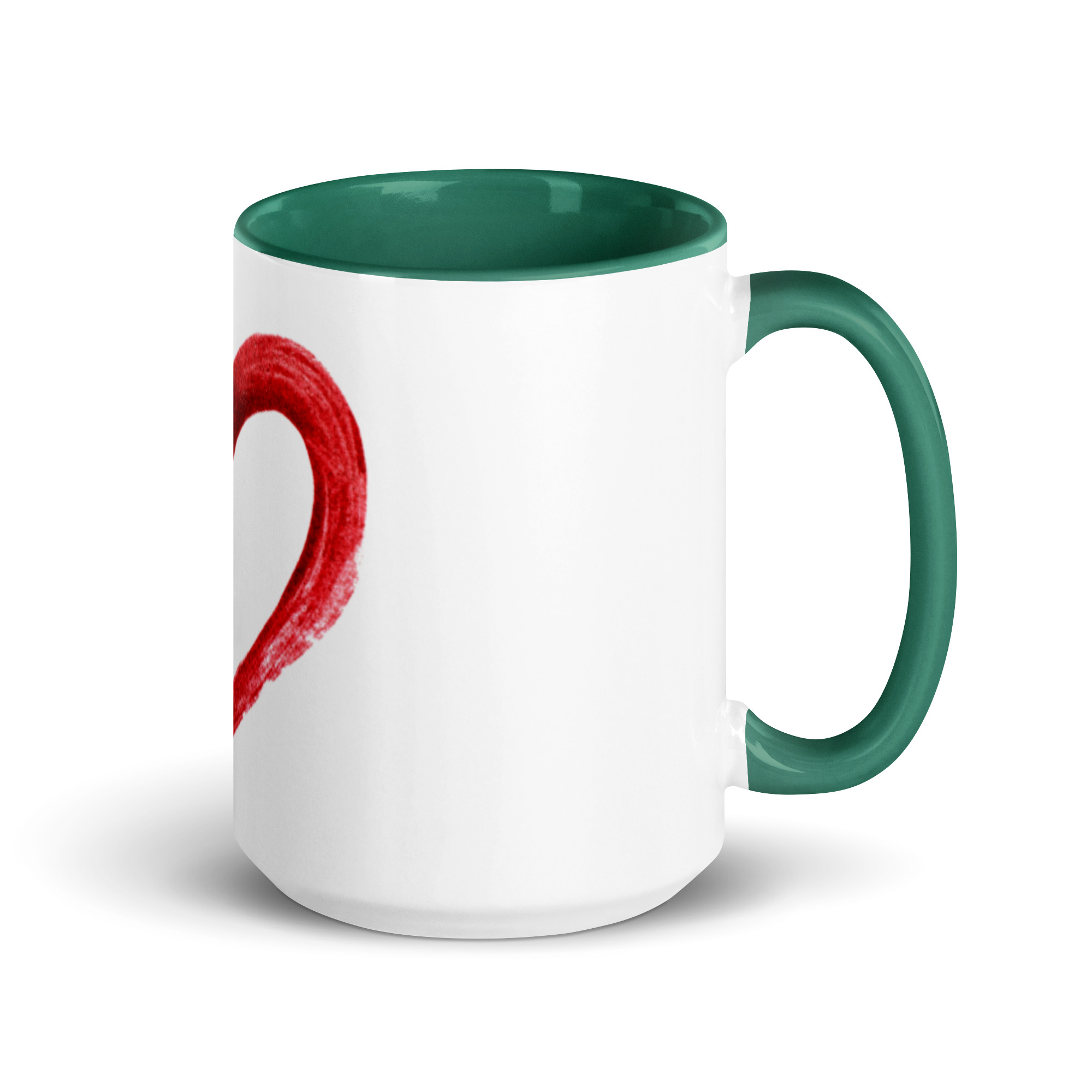 Red Heart Design Mug with Color Inside - Image 19