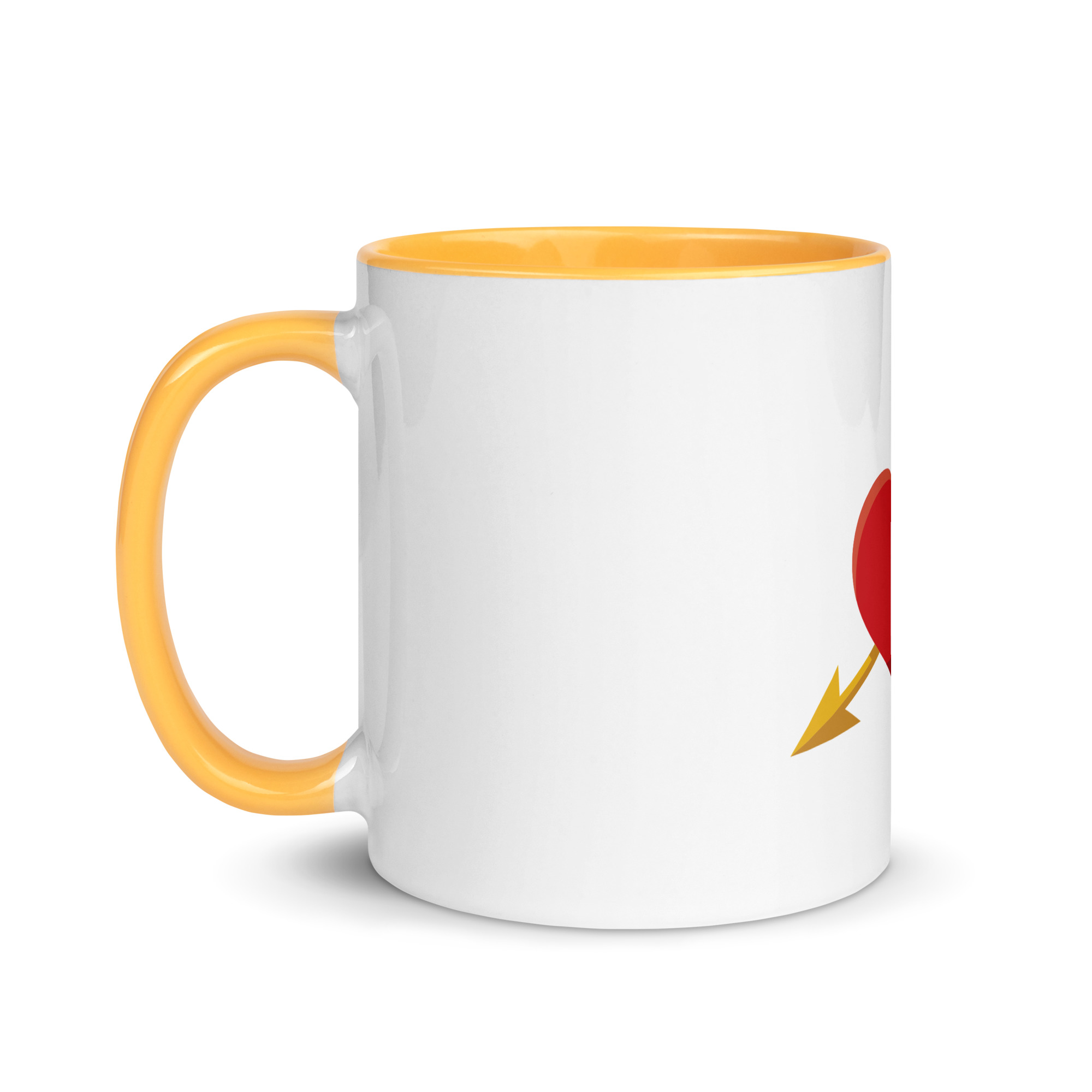 Heart and Arrow Mug with Color Inside - Image 36