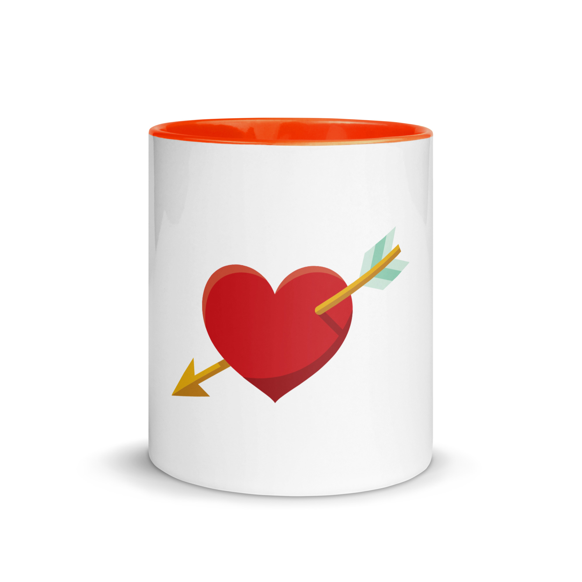 Heart and Arrow Mug with Color Inside - Image 23