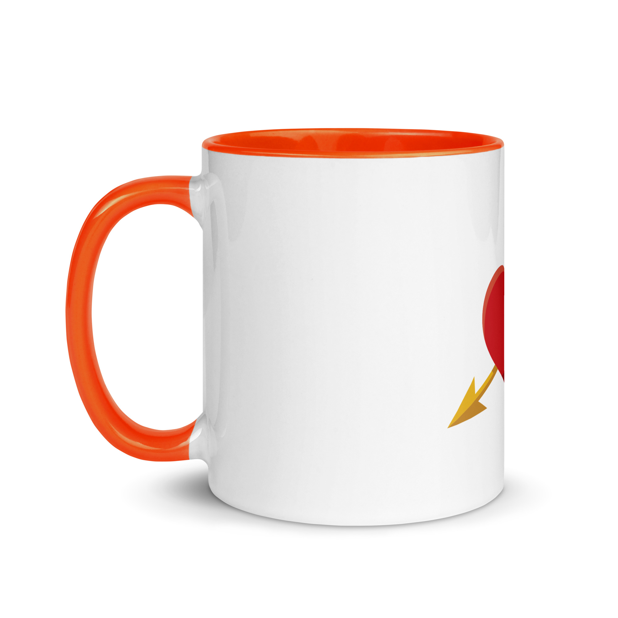 Heart and Arrow Mug with Color Inside - Image 24