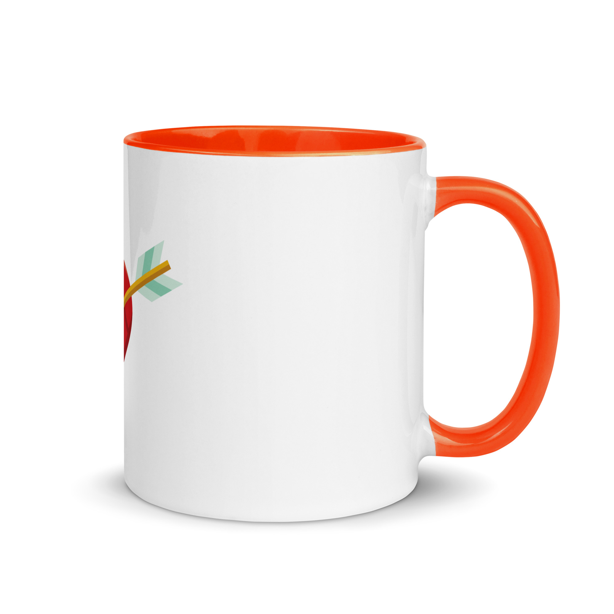 Heart and Arrow Mug with Color Inside - Image 22