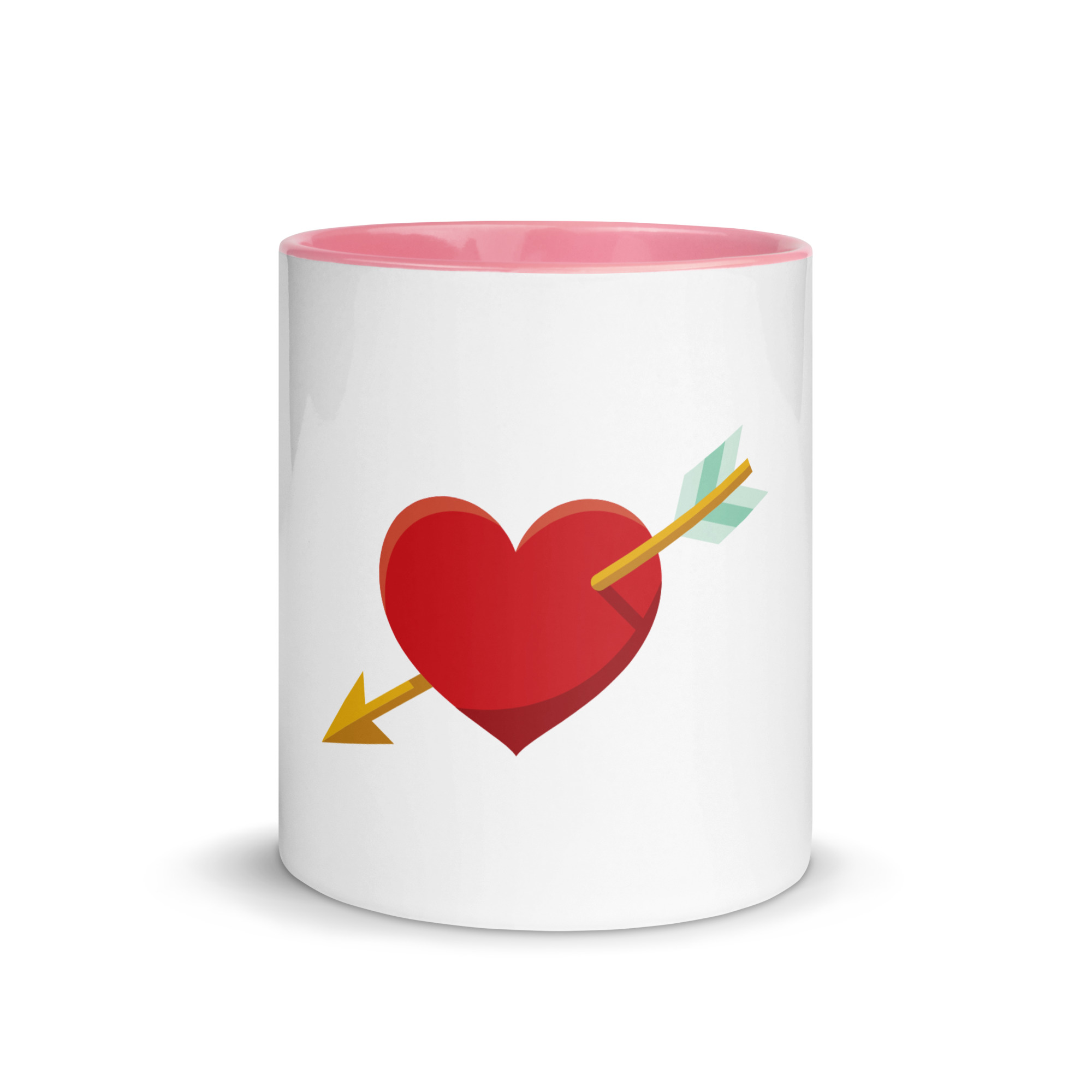 Heart and Arrow Mug with Color Inside - Image 32