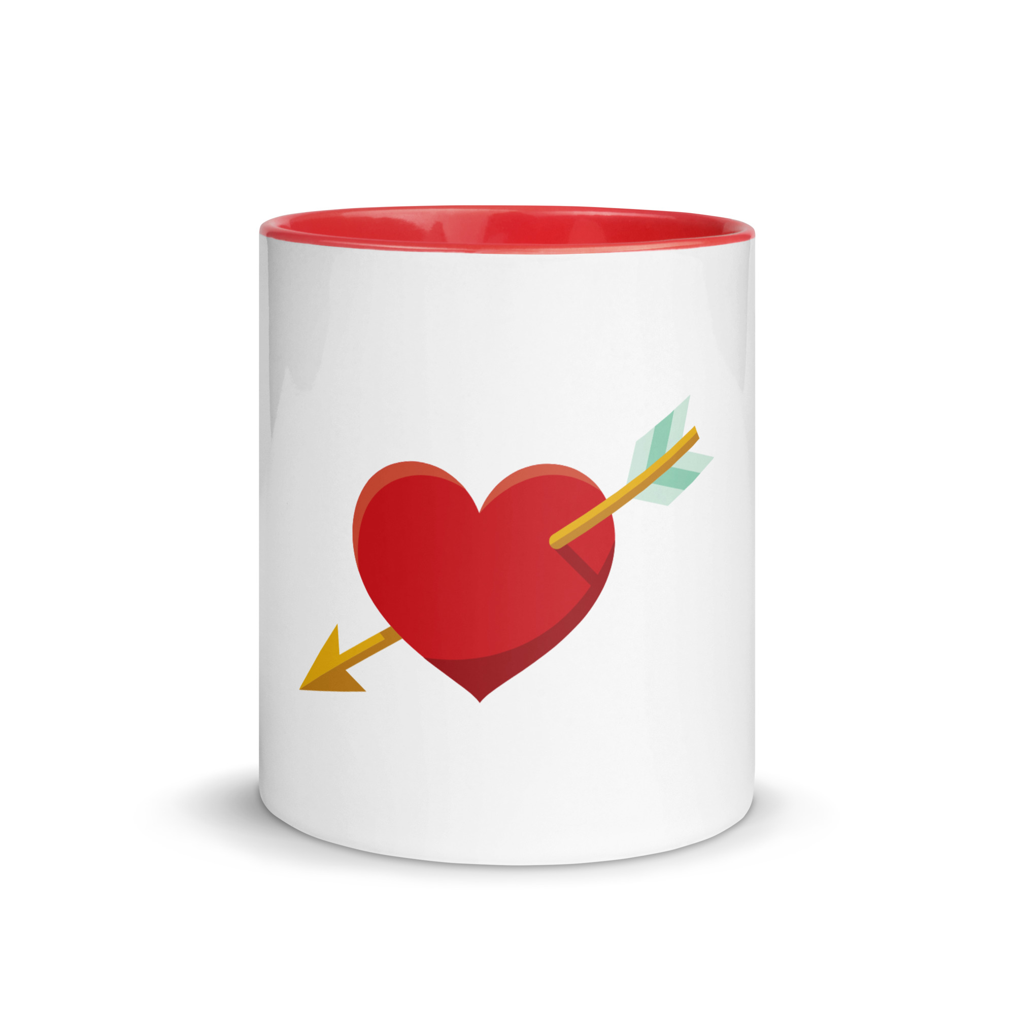 Heart and Arrow Mug with Color Inside - Image 11