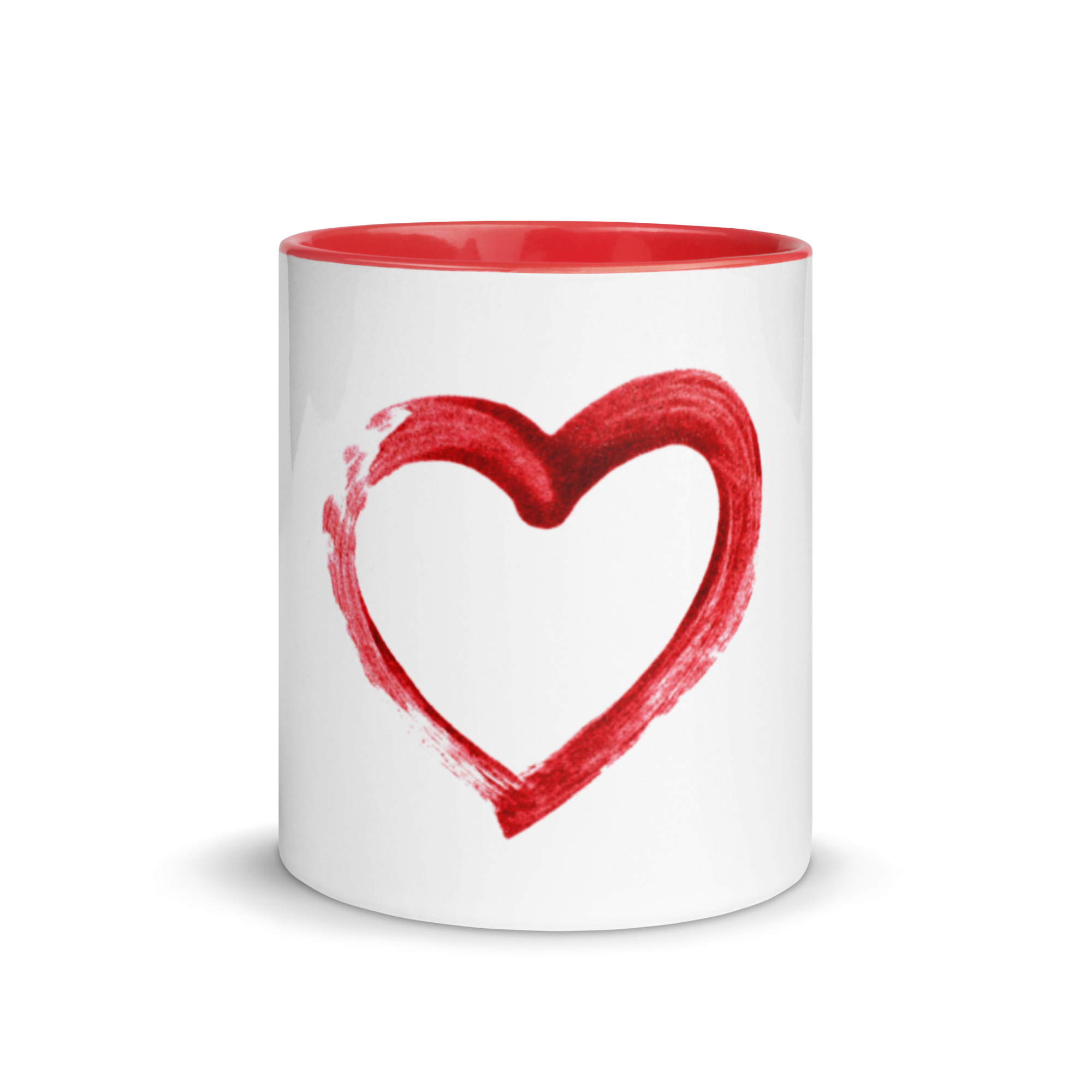 Red Heart Design Mug with Color Inside