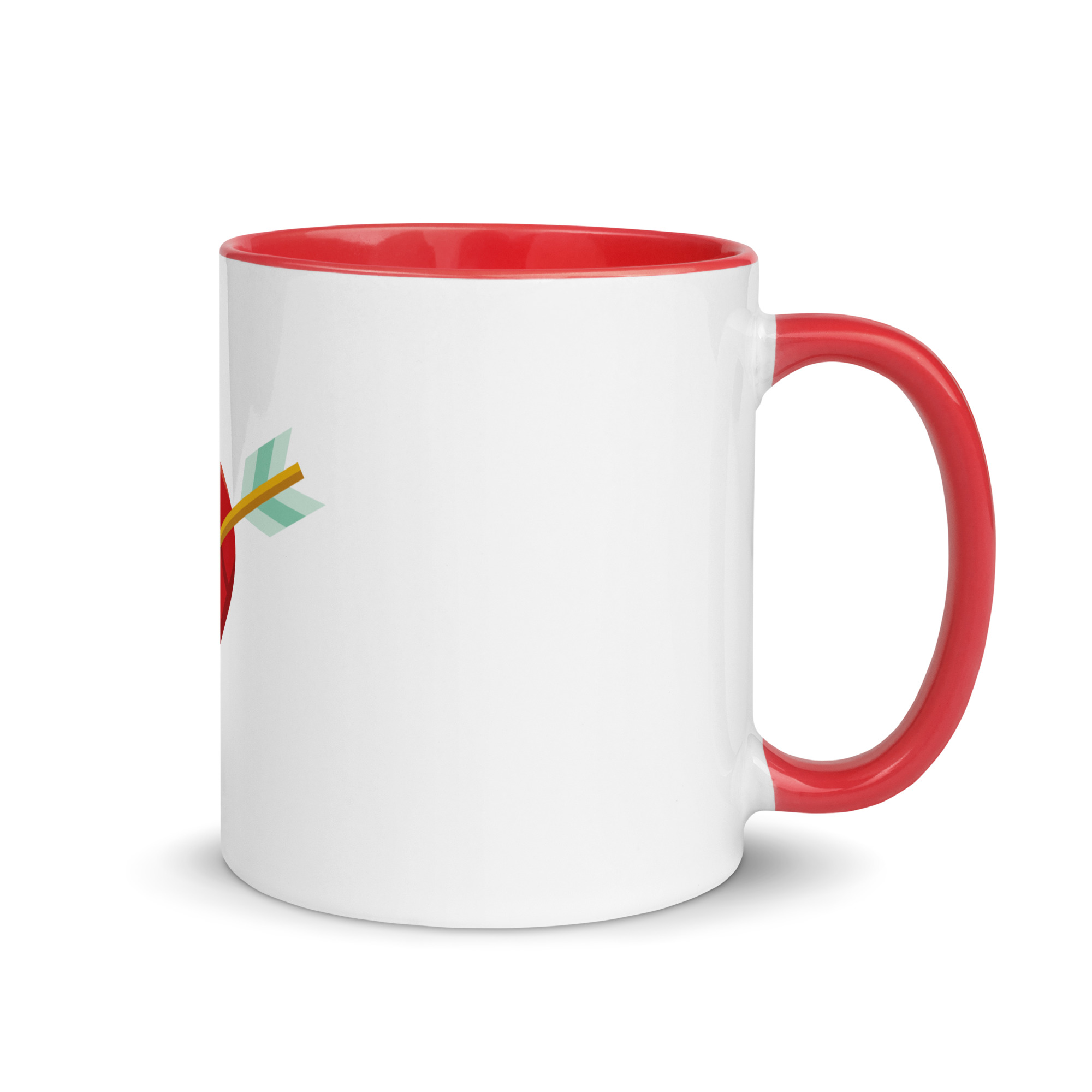 Heart and Arrow Mug with Color Inside - Image 10