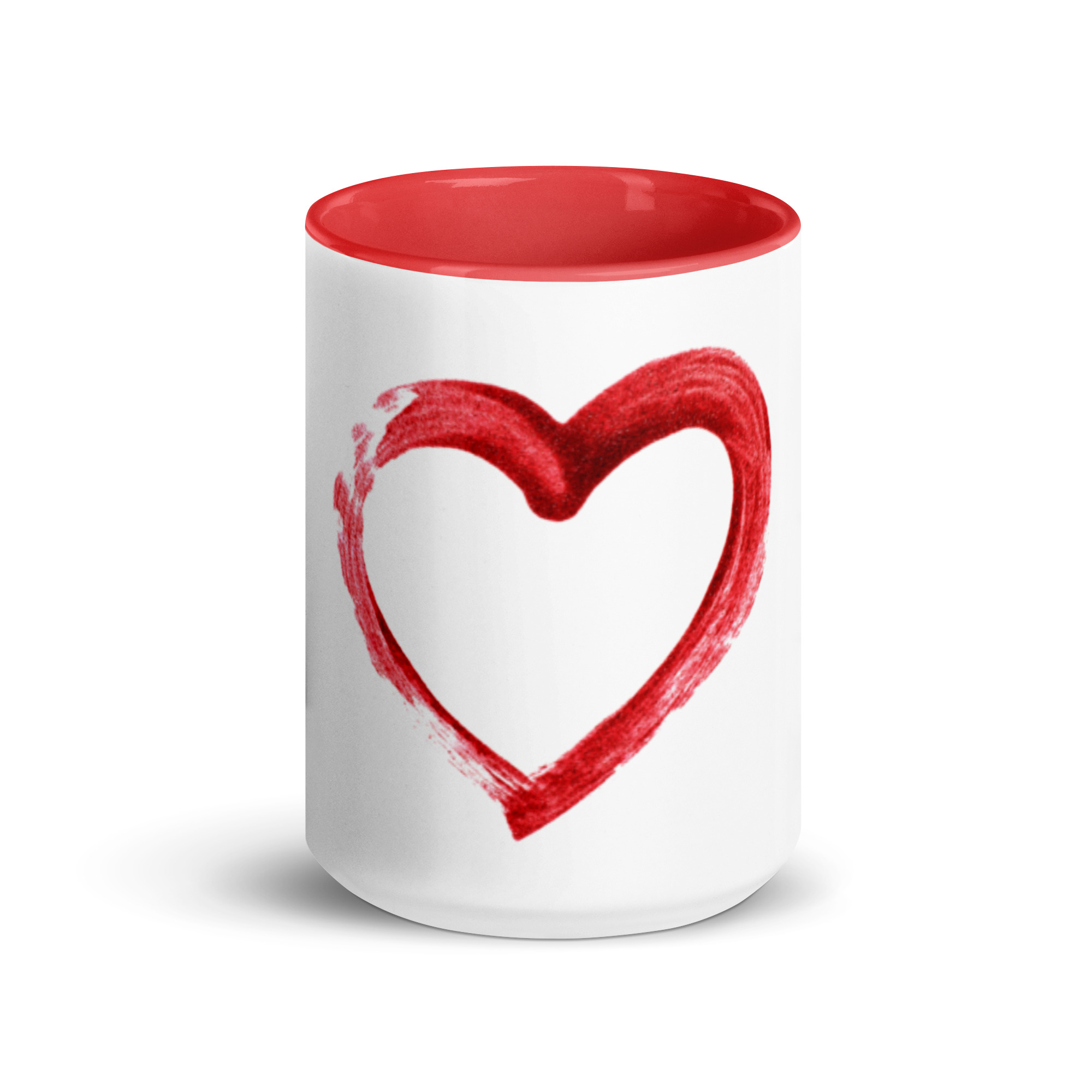 Red Heart Design Mug with Color Inside - Image 14