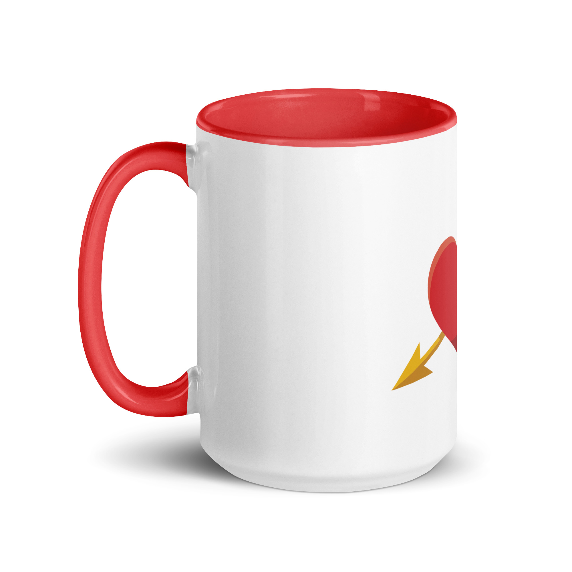 Heart and Arrow Mug with Color Inside - Image 15