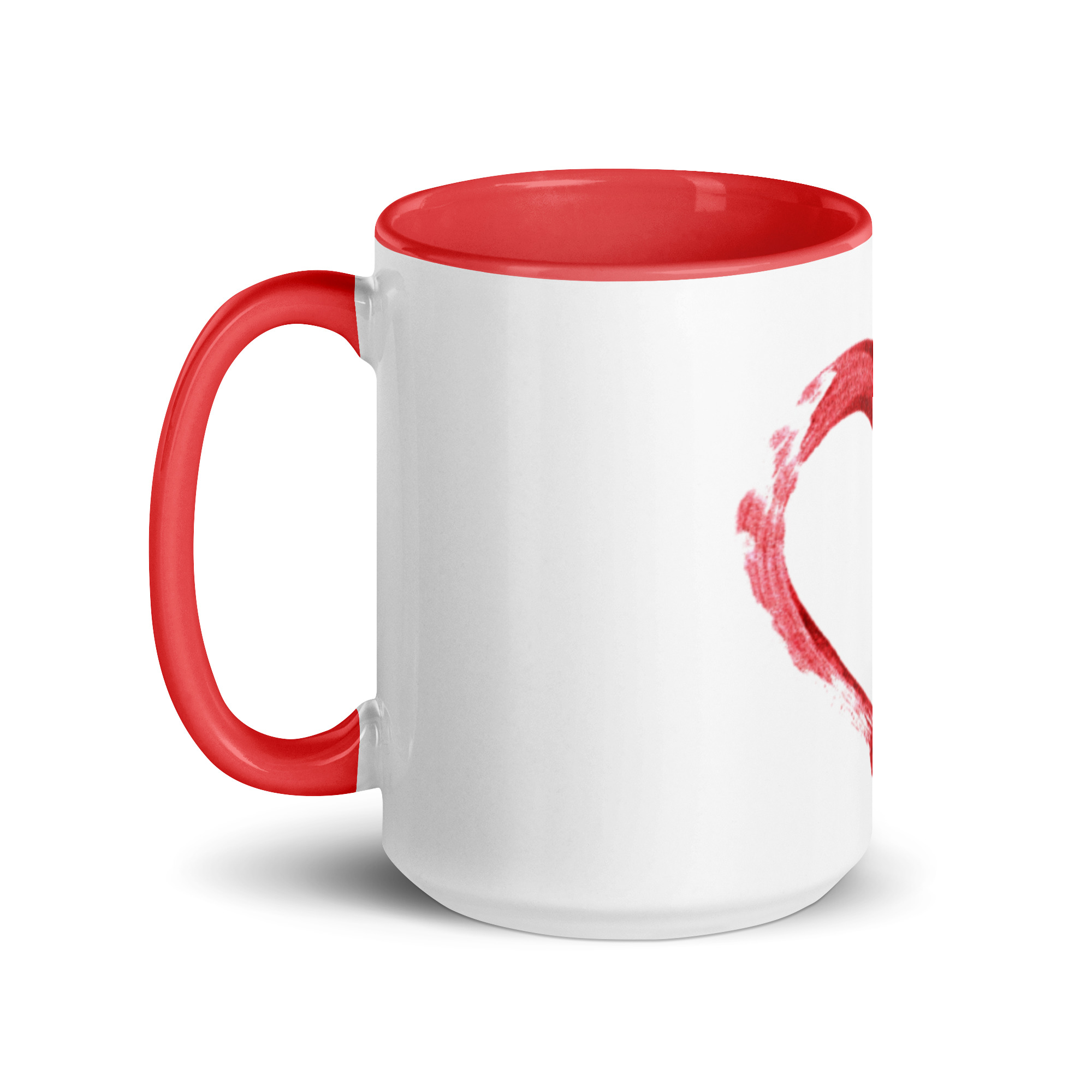Red Heart Design Mug with Color Inside - Image 15