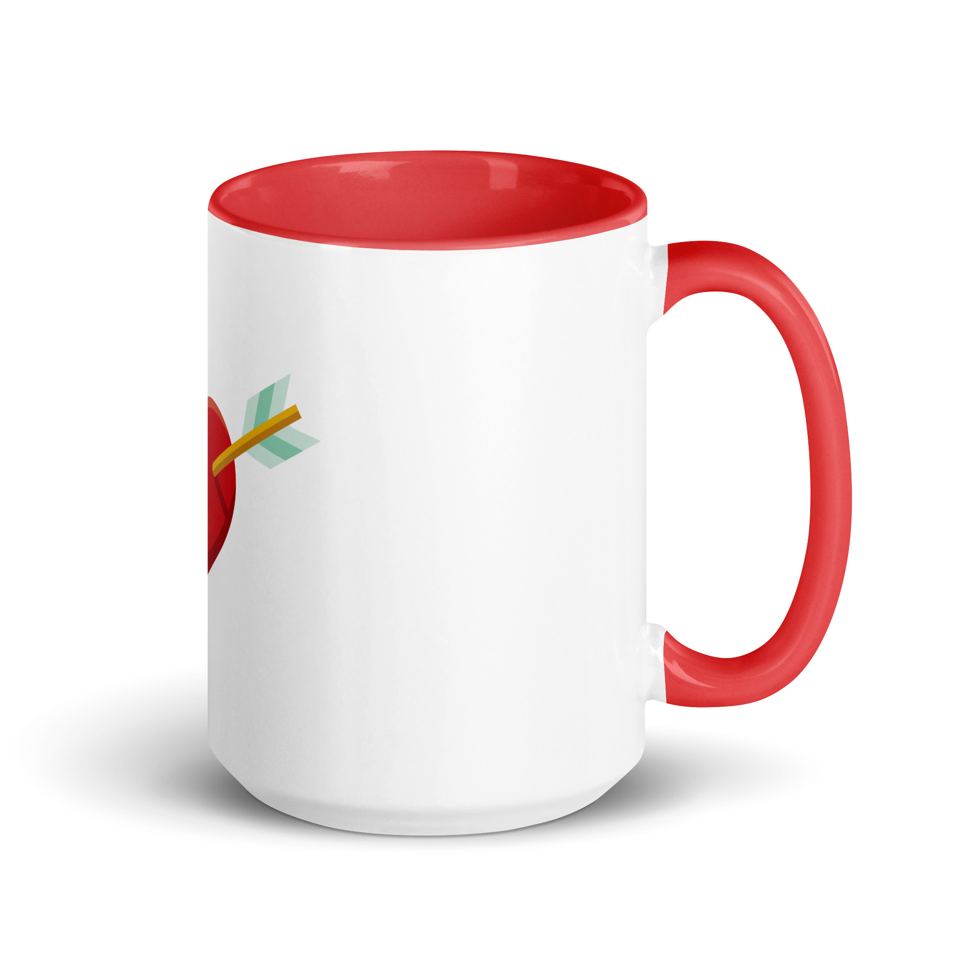 Heart and Arrow Mug with Color Inside - Image 13