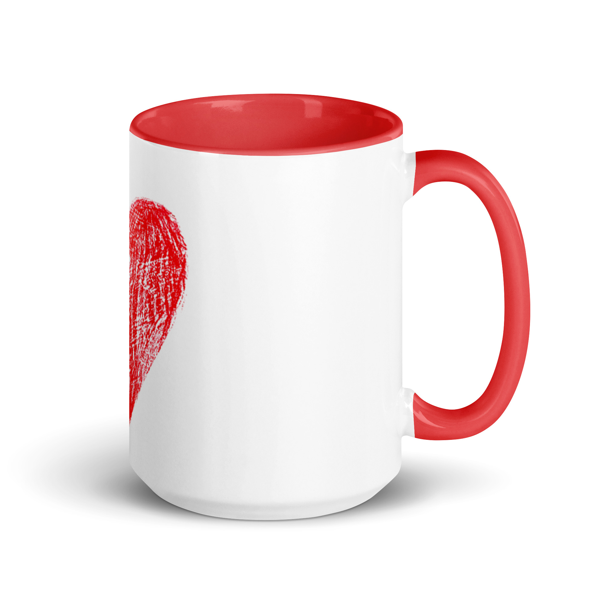 Red Heart Mug with Color Inside - Image 14