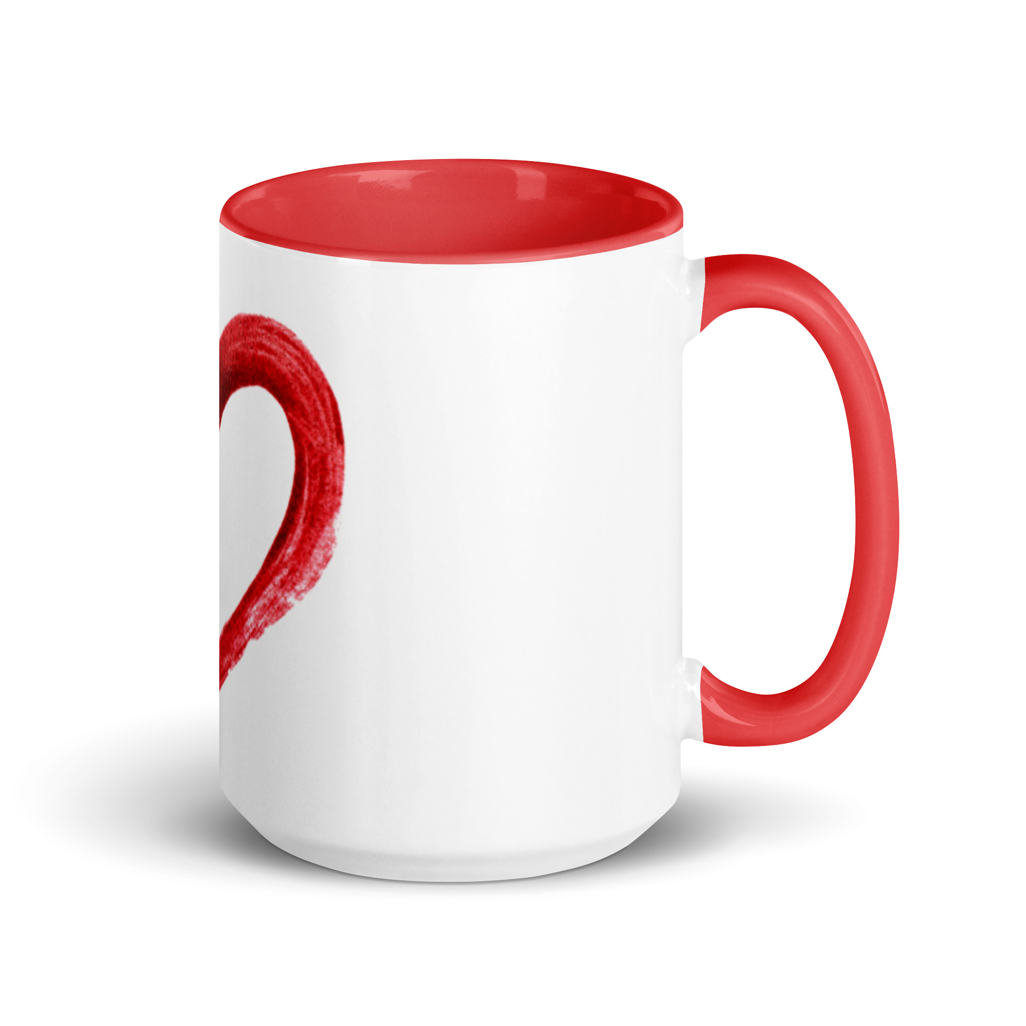 Red Heart Design Mug with Color Inside - Image 13