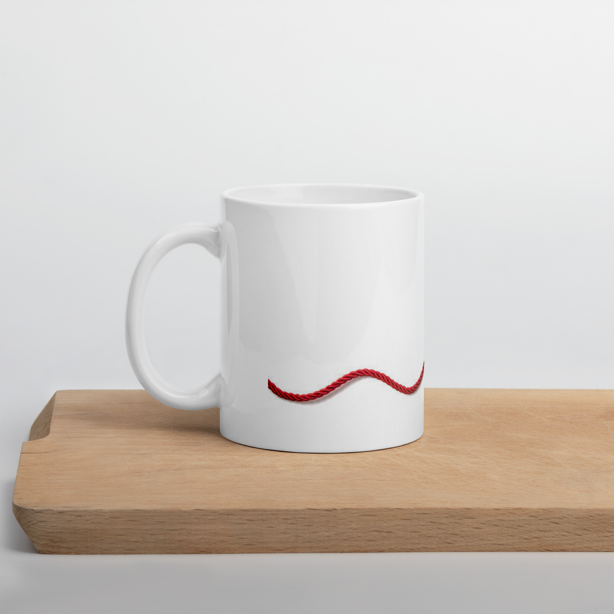 Red Robe Heart White glossy mug - Image 2
