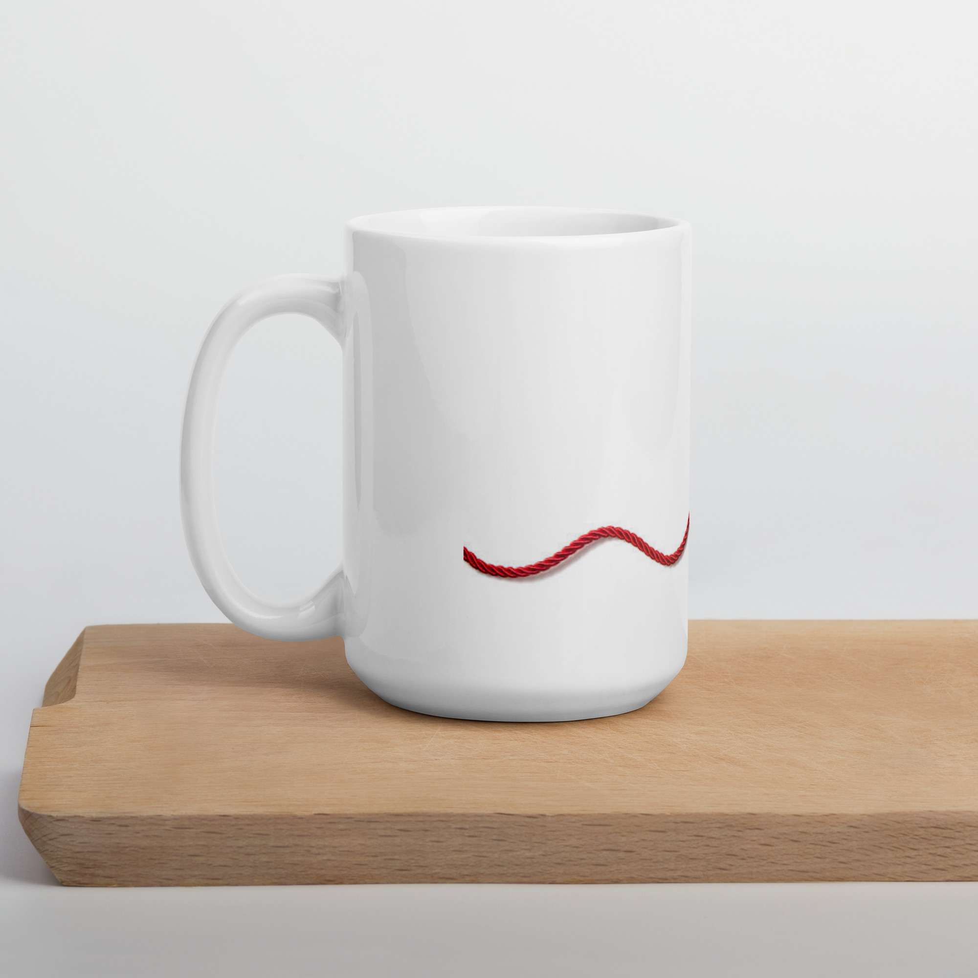 Red Robe Heart White glossy mug - Image 6