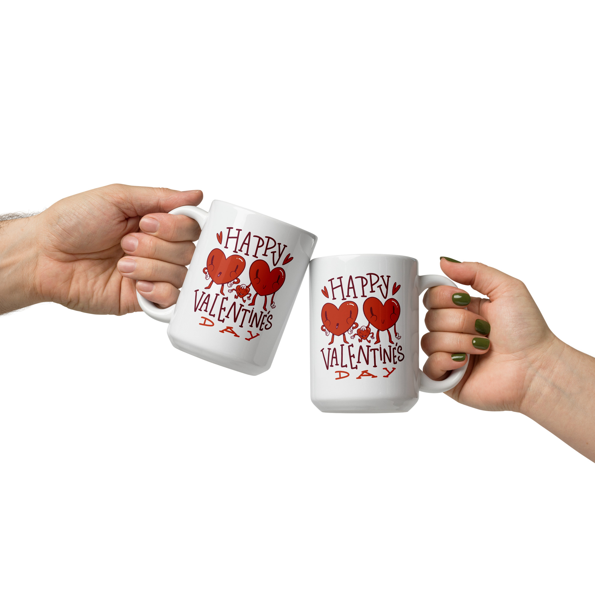 Happy Valentines White glossy mug