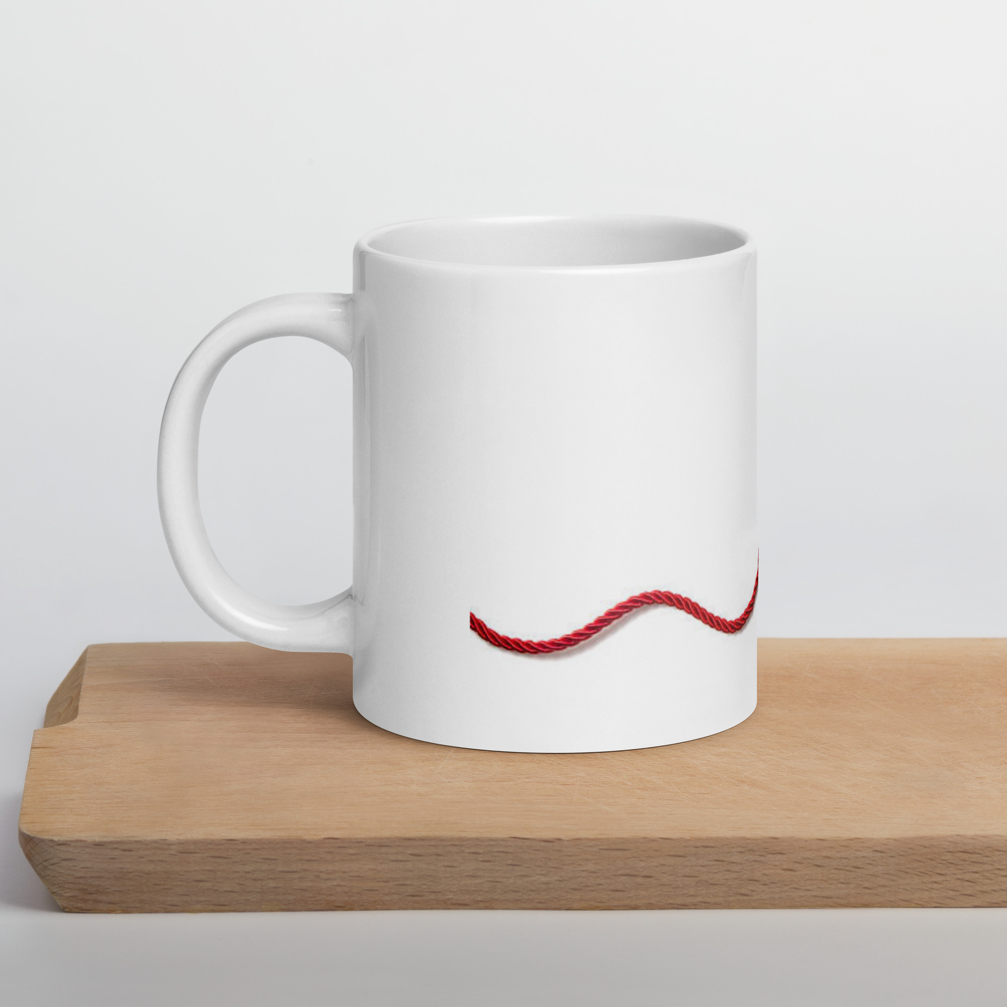 Red Robe Heart White glossy mug - Image 9
