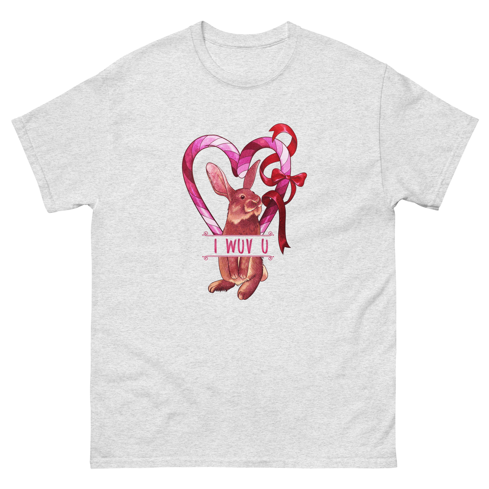I-Wuv-U-Rabbit Unisex T-Shirt - Image 23