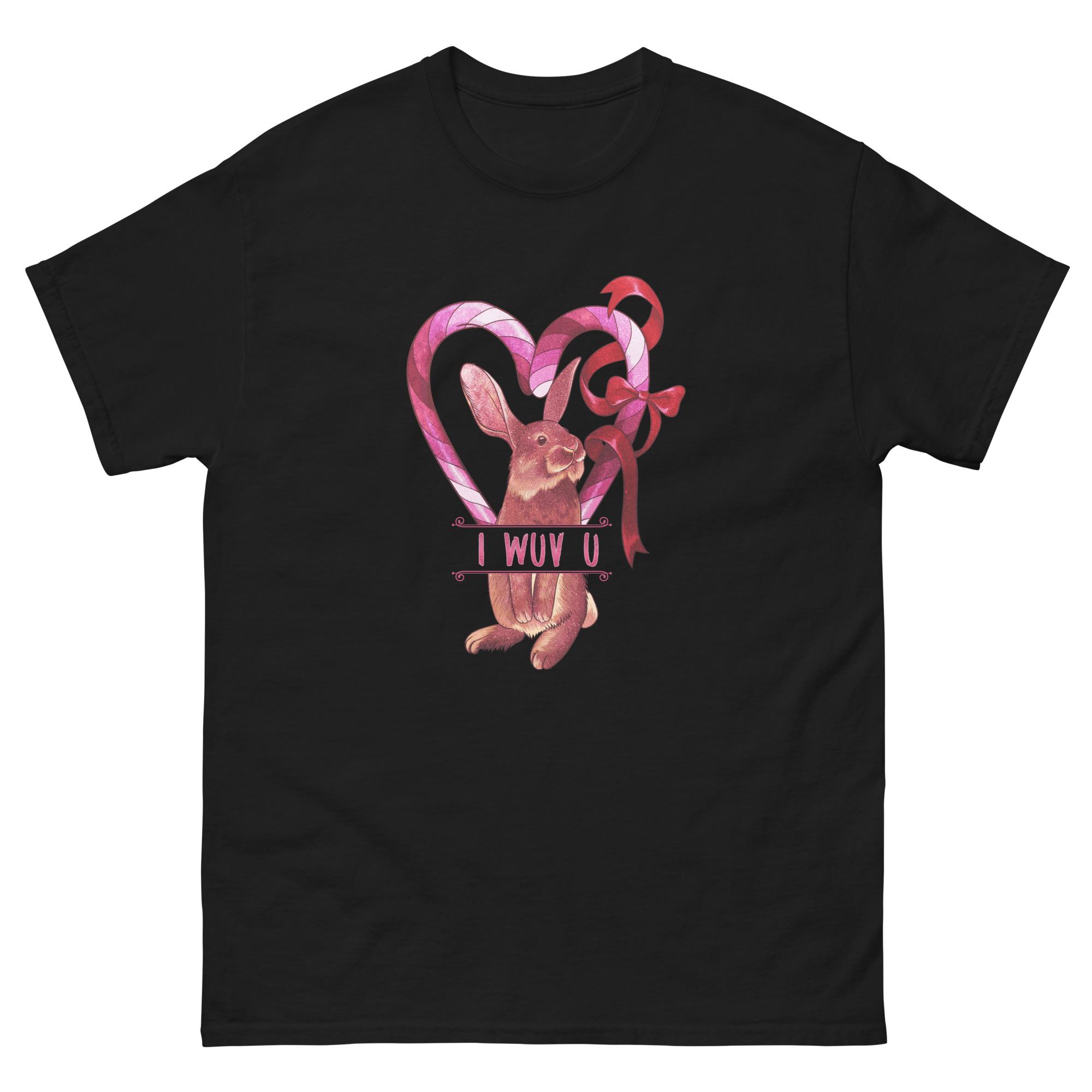 I-Wuv-U-Rabbit Unisex T-Shirt - Image 2