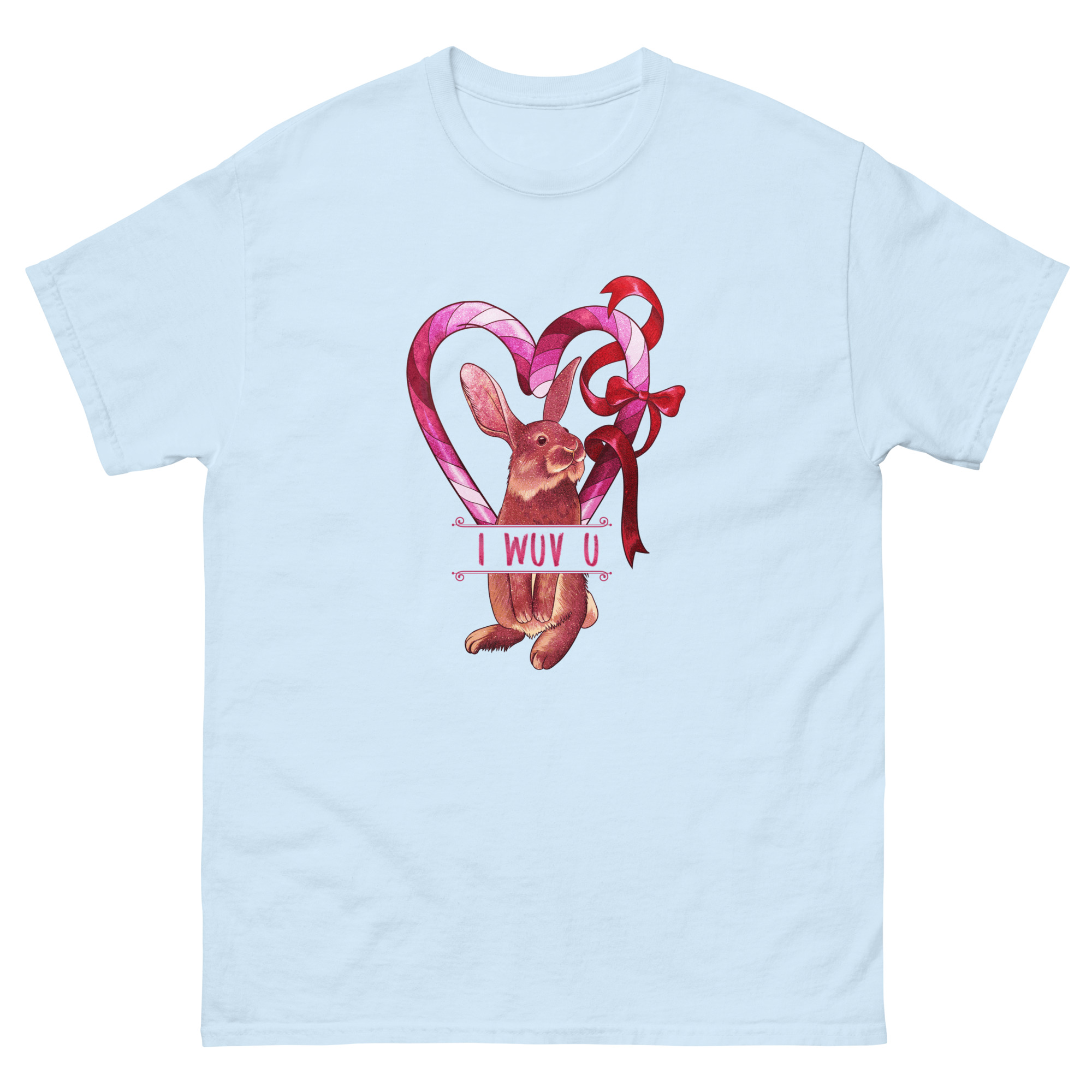 I-Wuv-U-Rabbit Unisex T-Shirt - Image 21