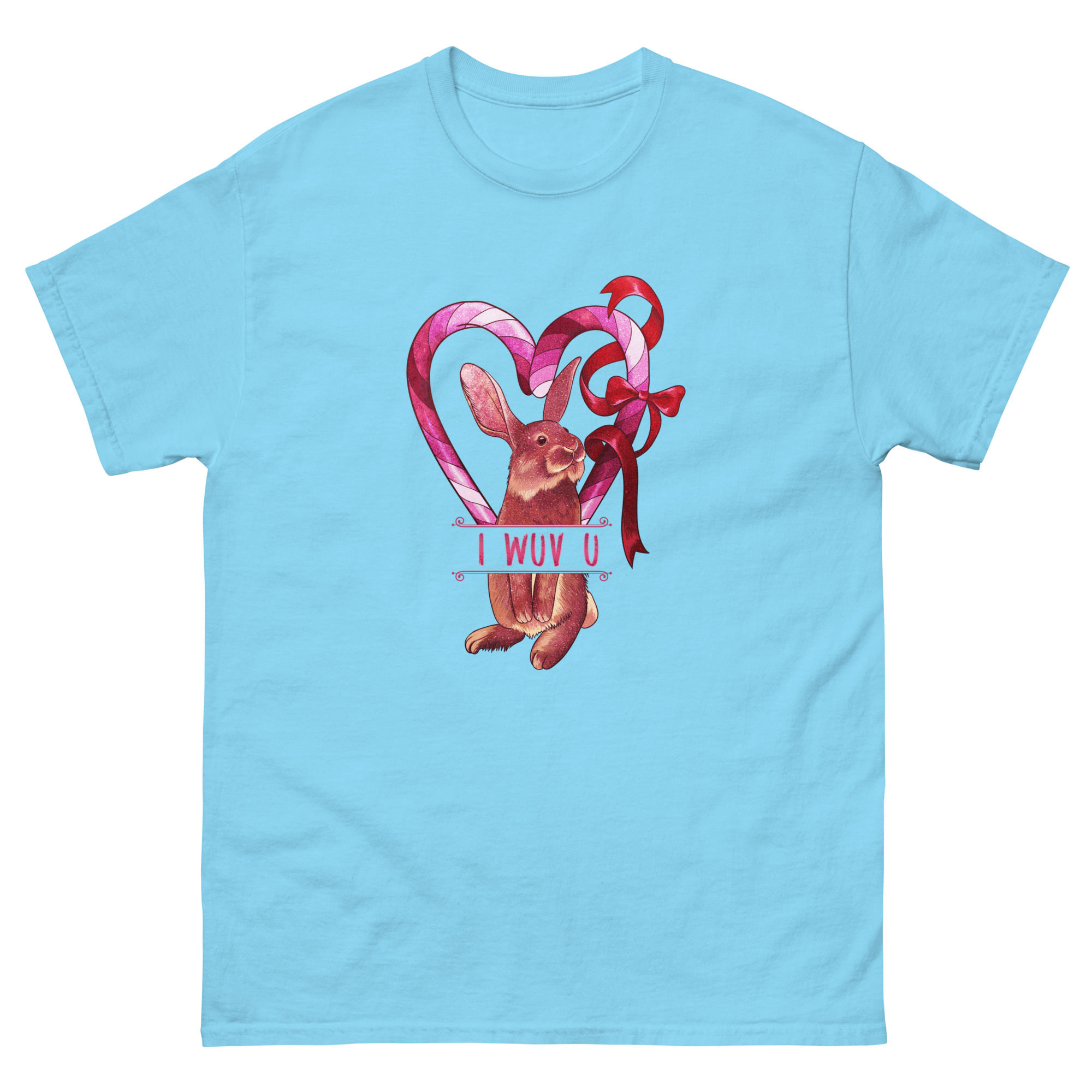 I-Wuv-U-Rabbit Unisex T-Shirt - Image 12