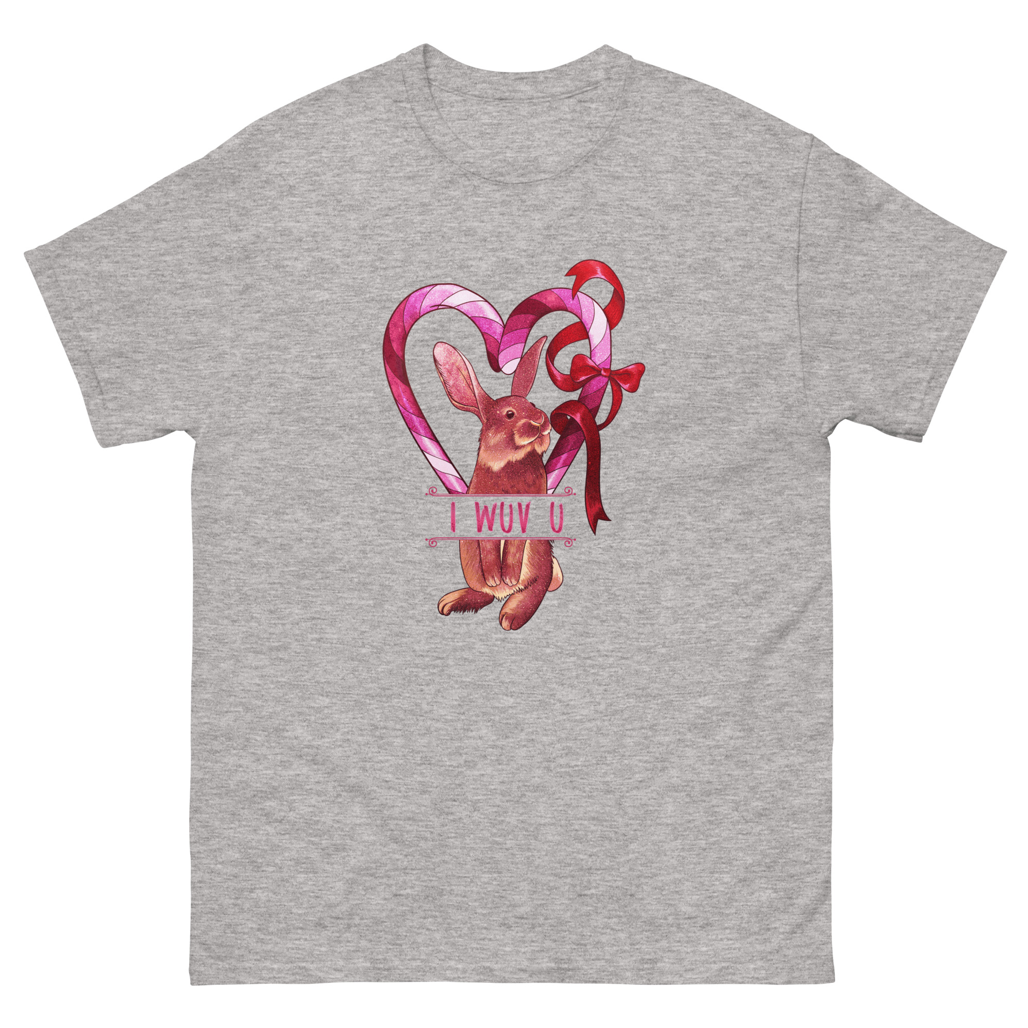 I-Wuv-U-Rabbit Unisex T-Shirt - Image 8