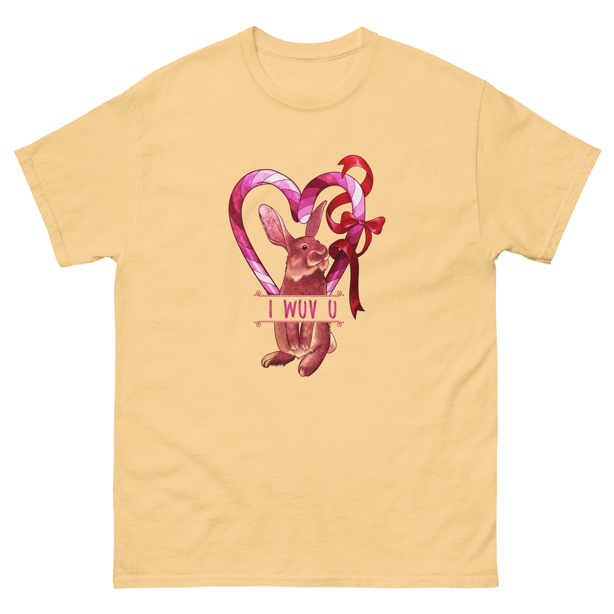 I-Wuv-U-Rabbit Unisex T-Shirt - Image 16