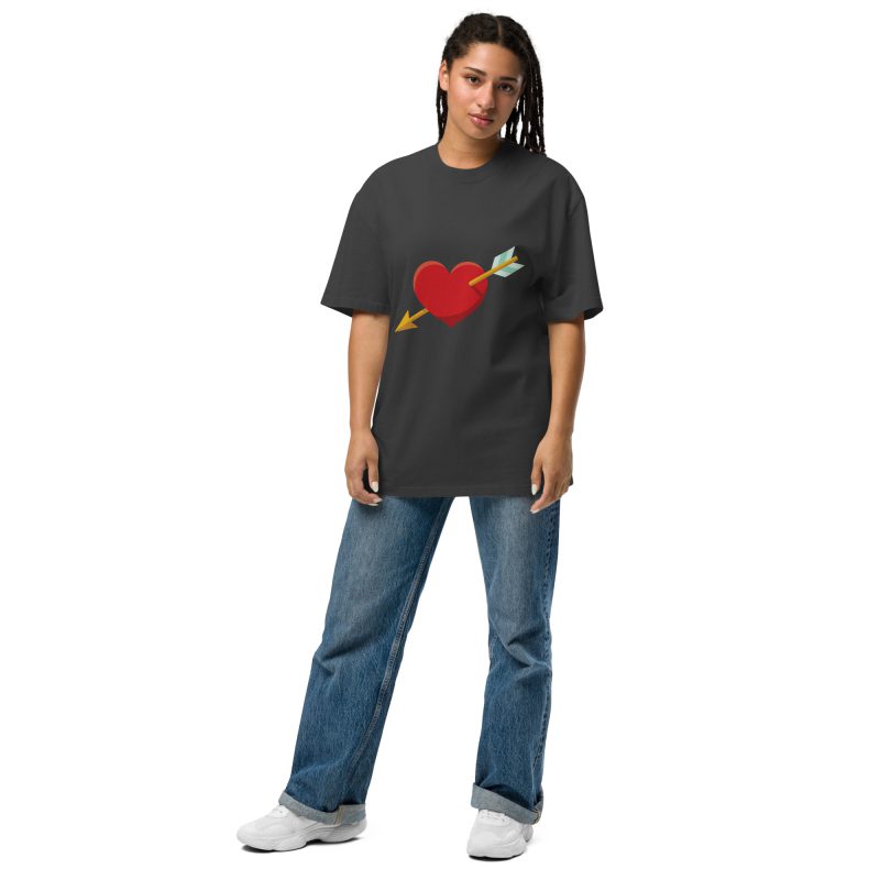 Heart and Arrow Oversized faded t-shirt