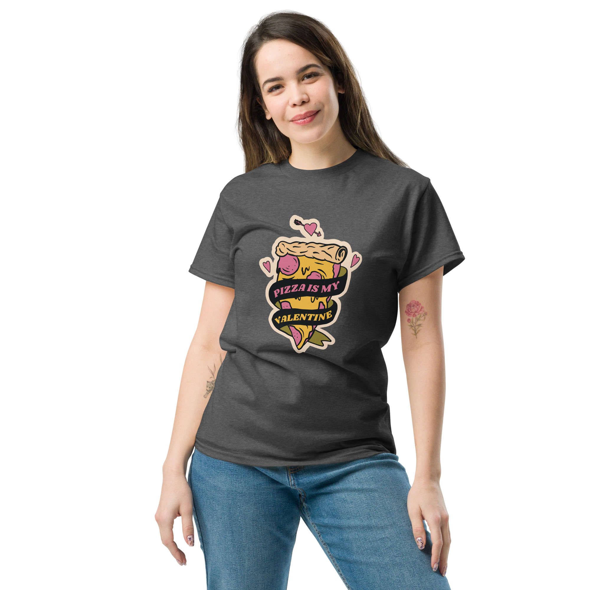 Pizza is Valentine's Unisex classic tee - Image 2