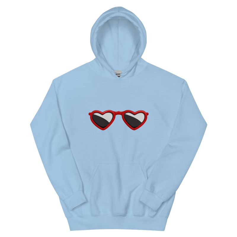 Heart Glasses Unisex Hoodie