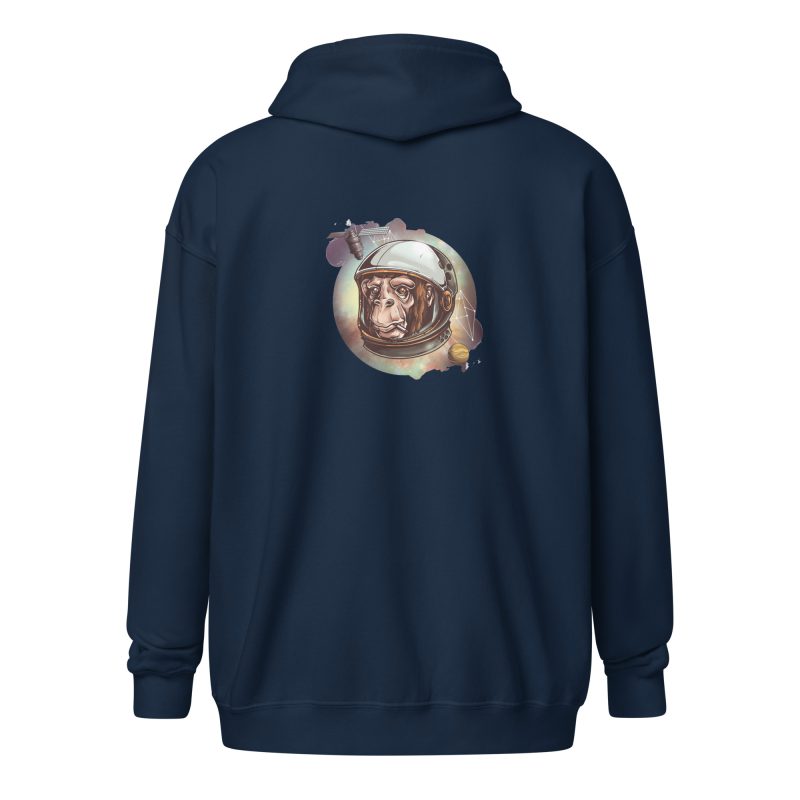 Space Chimp Unisex heavy blend zip hoodie
