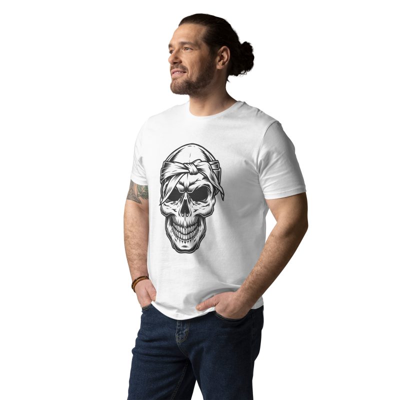 Bandaged Skull Design Unisex organic cotton t-shirt