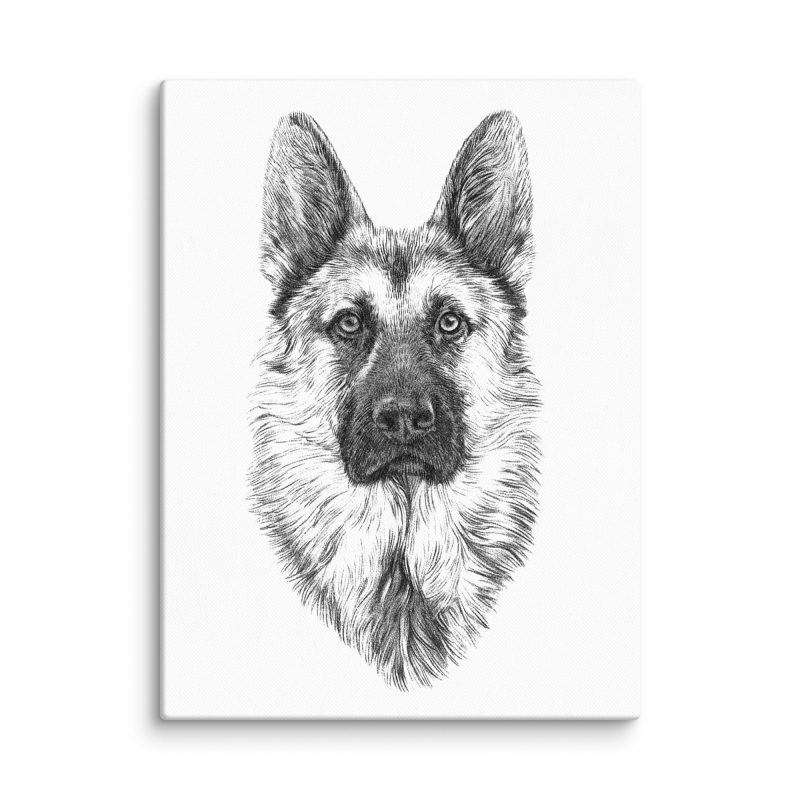 German Sheppard Design on Canvas
