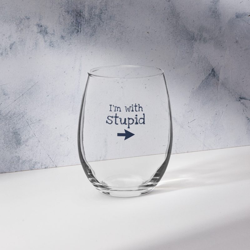 Stemless wine glass